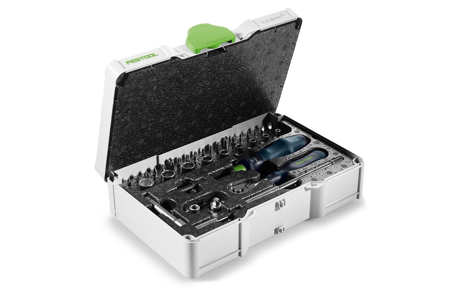 Festool 578112 Metric Ratchet and Socket Set SYS3 S 76-1/4"-CE RA
