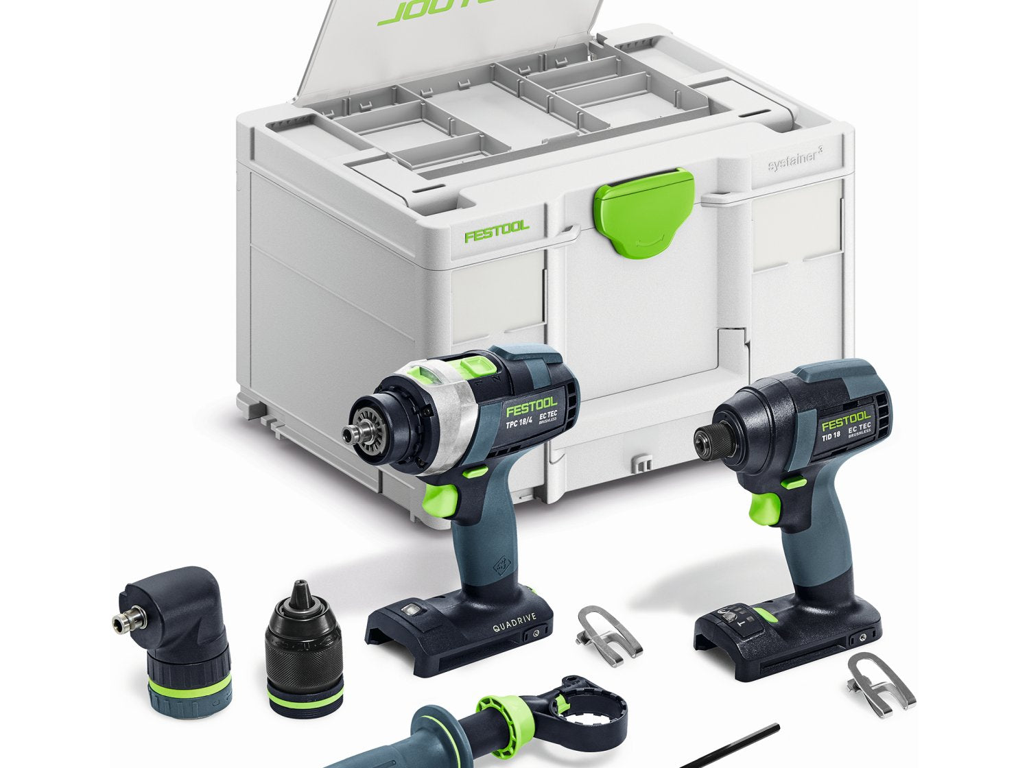 Festool 18V TPC 18/4 Cordless Drill Driver and TID 18  Cordless Impact Driver Kit with Systainer (578830)