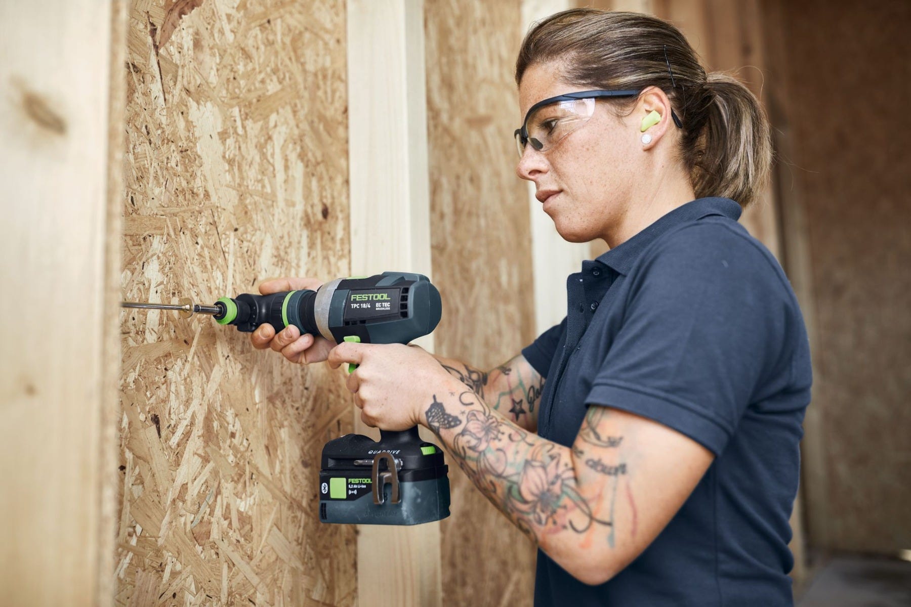 Festool 577626 QUADRIVE TPC 18/4 Cordless Hammer Drill 18V 4.0Ah Set w/ Systainer3