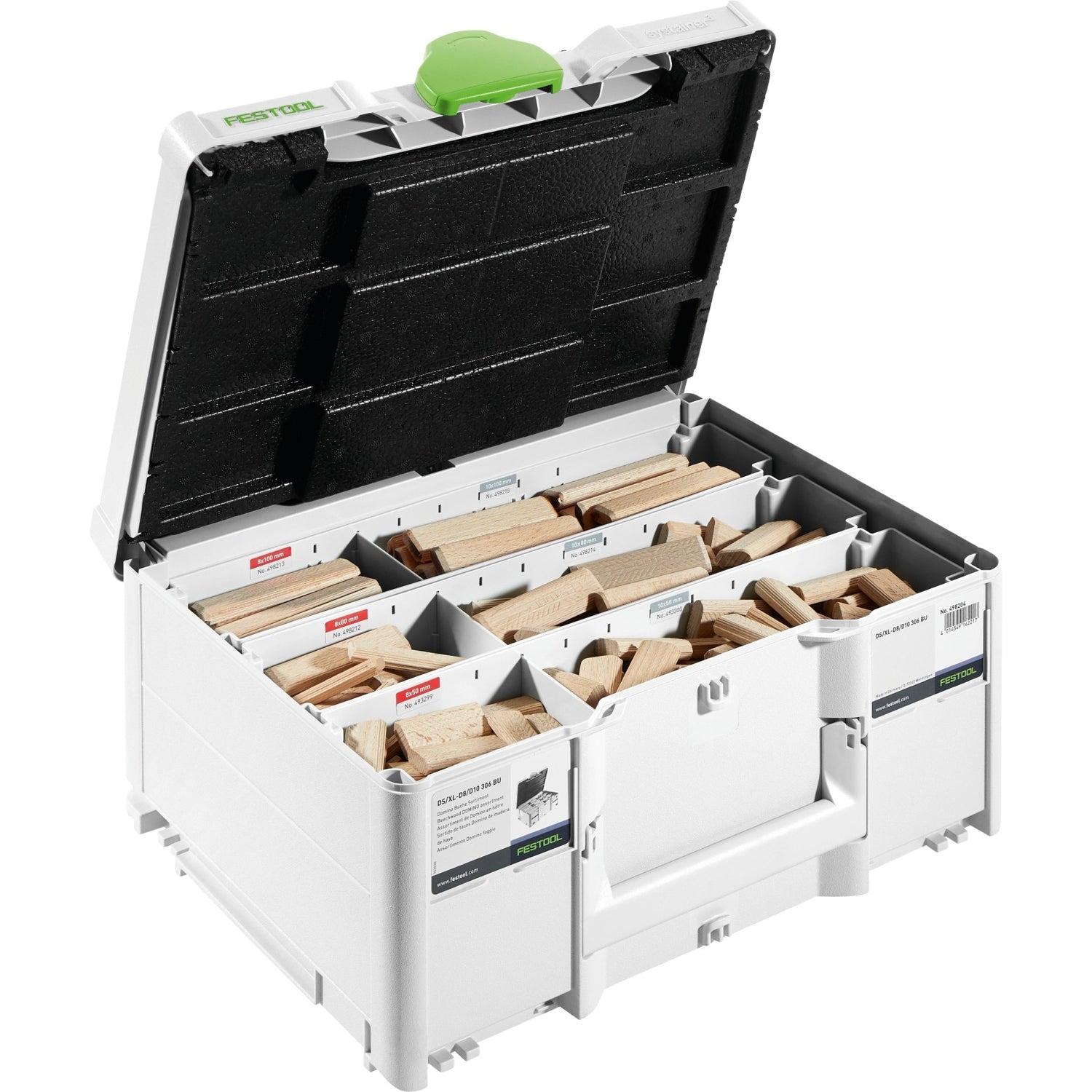Festool 576791 Domino XL Assortment Systainer3 (8mm / 10mm)