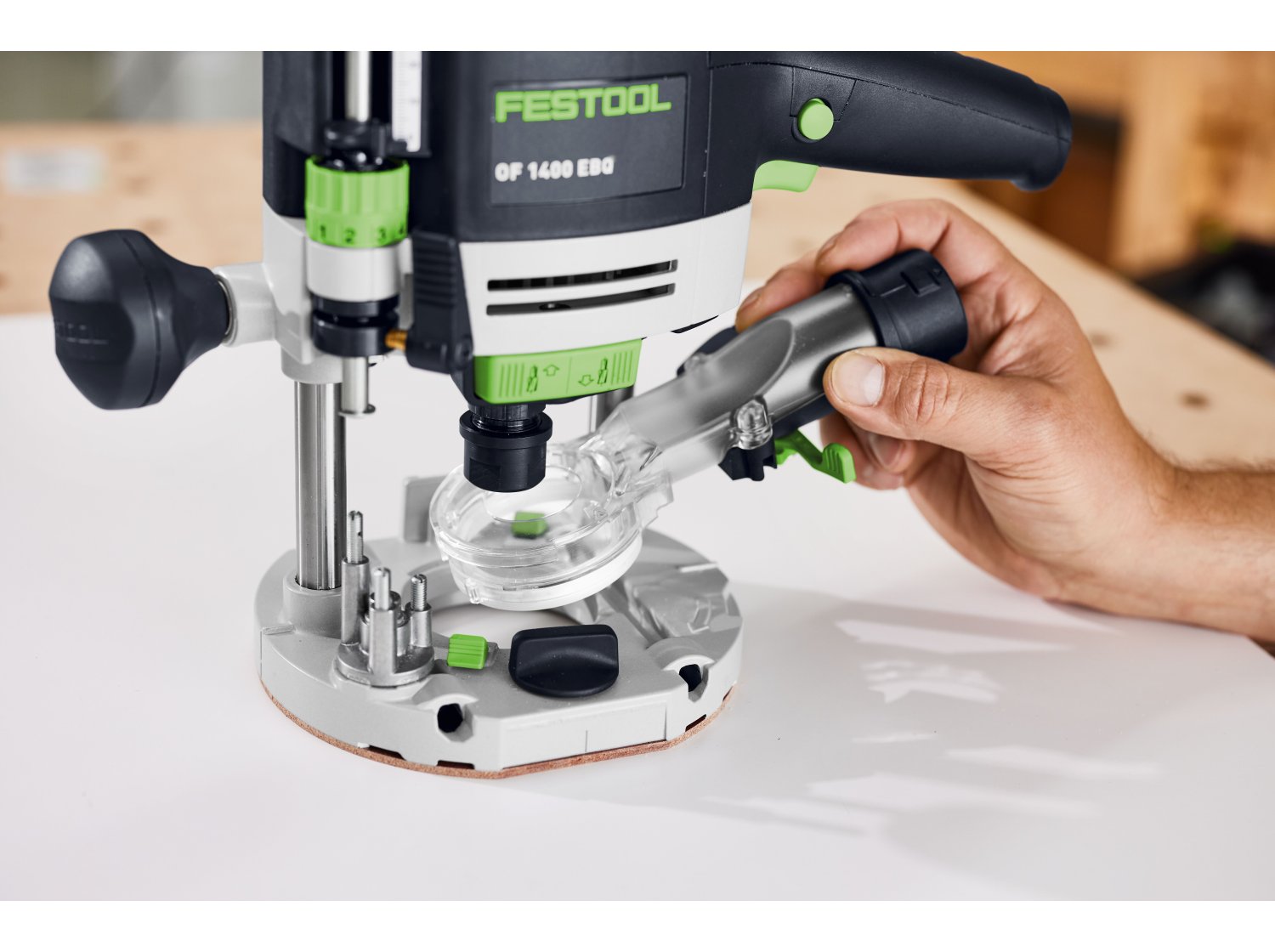 Festool OF 1400 EBQ-Plus Corded Plunge Router with LED Light in Systainer (578951)