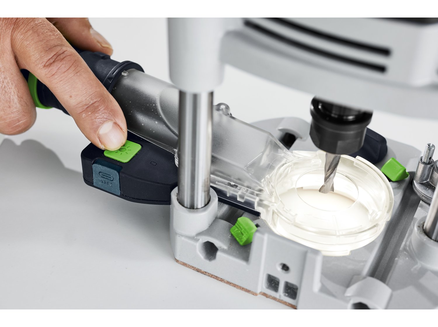 Festool Dust Extraction Port with Light Module for OF 1400 Router (578683)
