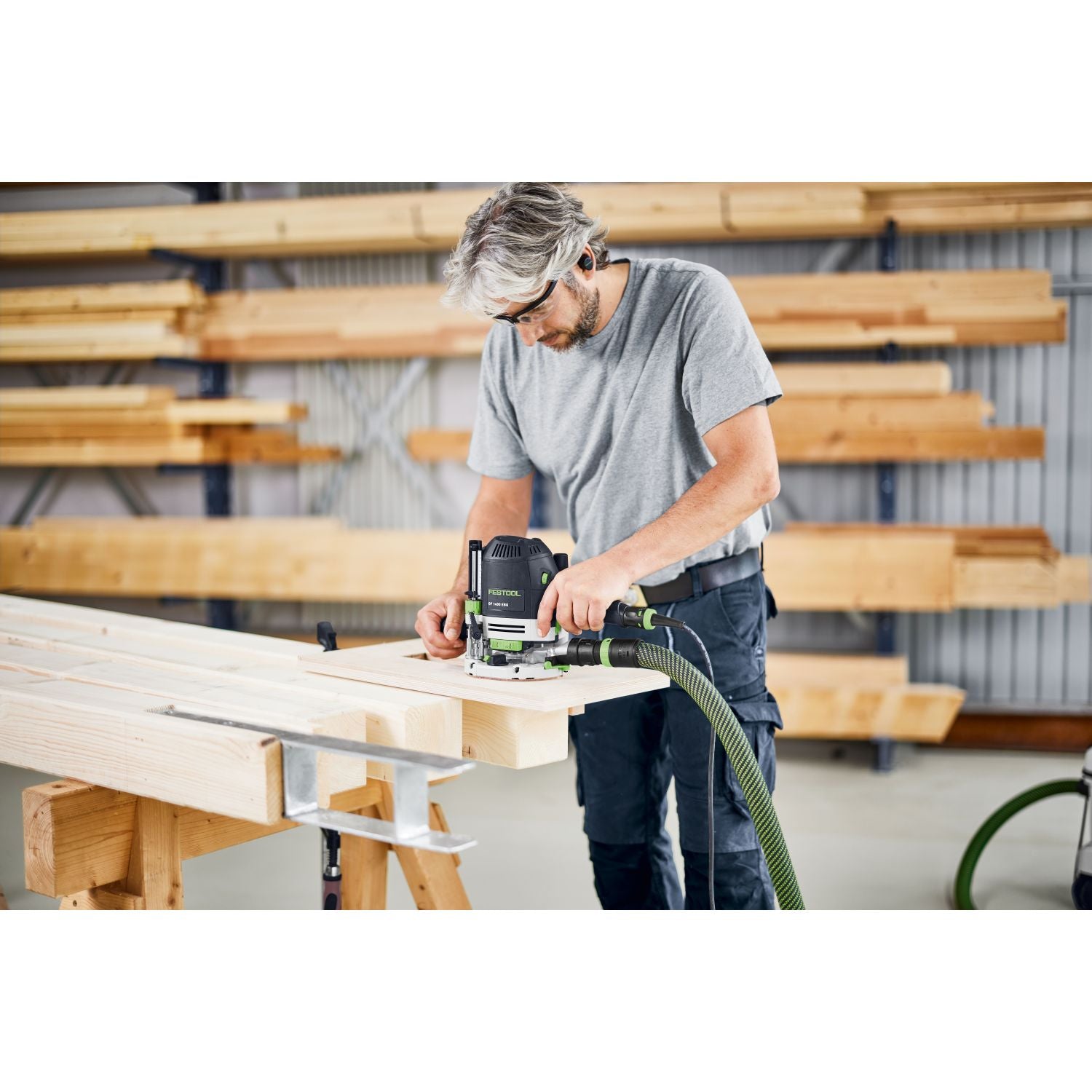 Festool LIMITED EDITION OF 1400 Plunge Router Starter Set with Guide Stop Value Set (579463)