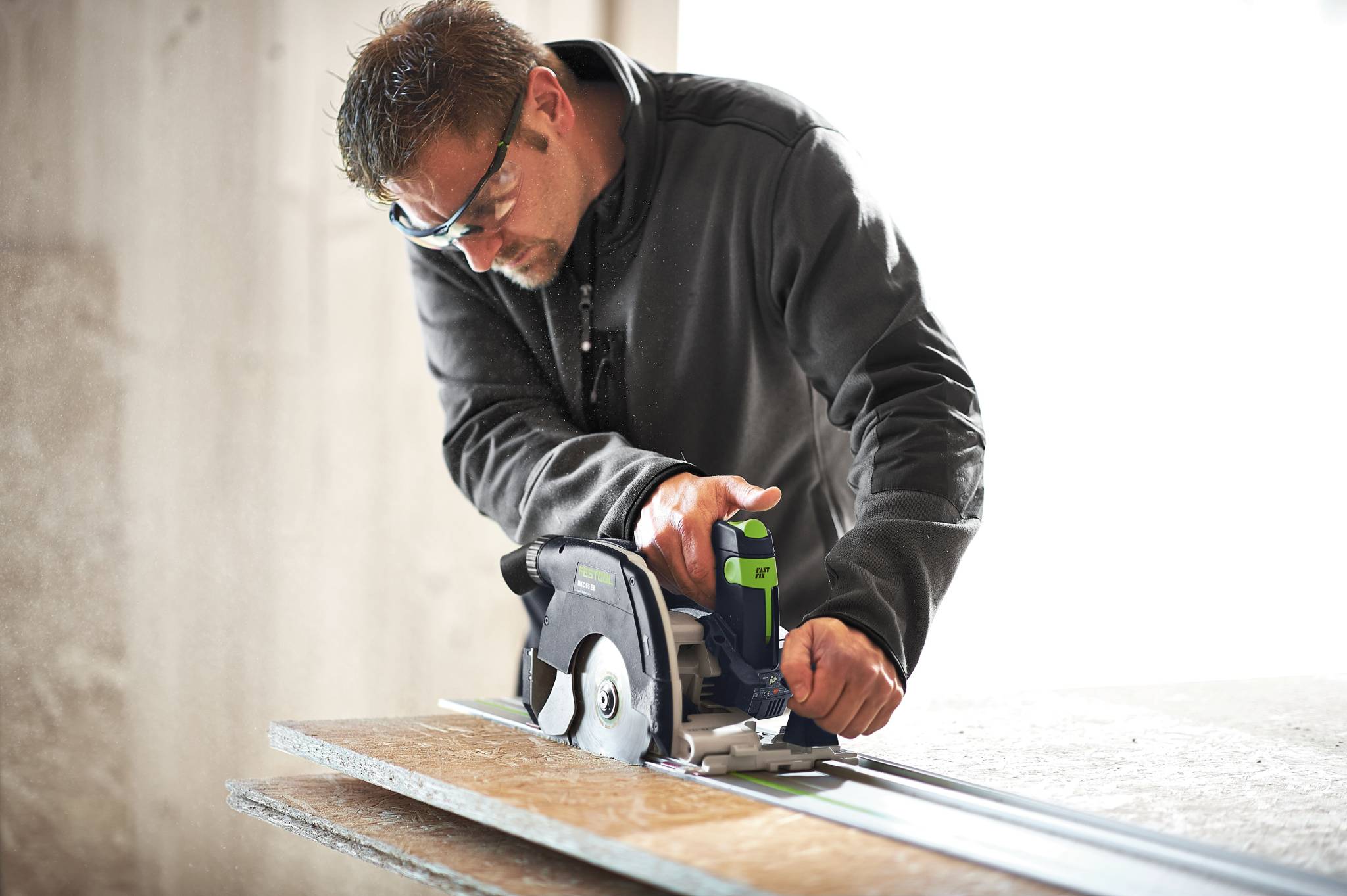 Festool 201371 HKC 55 Cordless AirStream Track Saw 5.2Ah PLUS