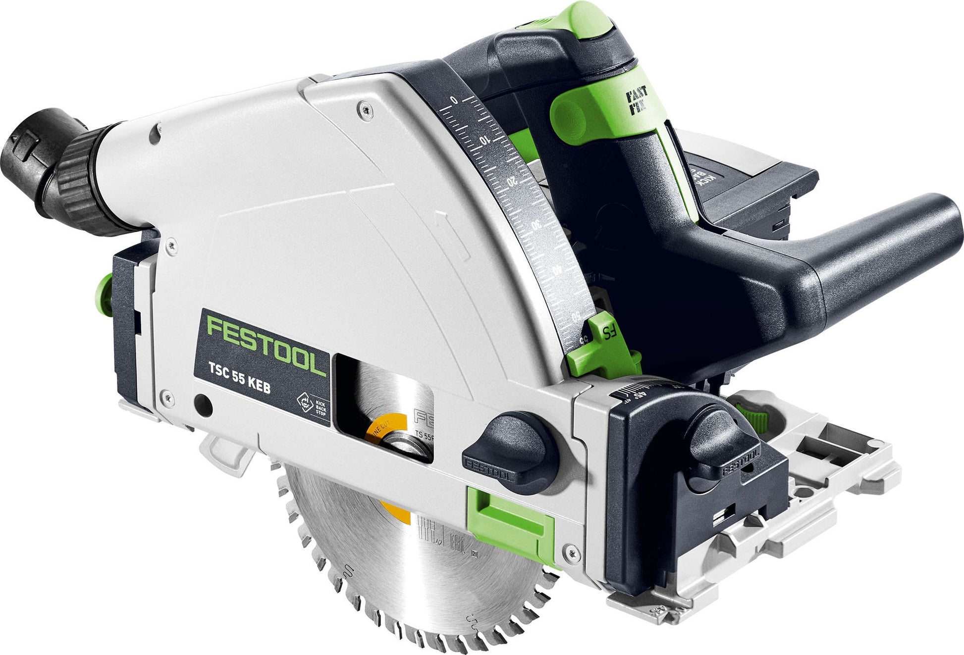 Festool 577664 TSC 55 K Cordless Track Saw + 55-Inch Guide Rail 5.2Ah Kit with Kickback Stop