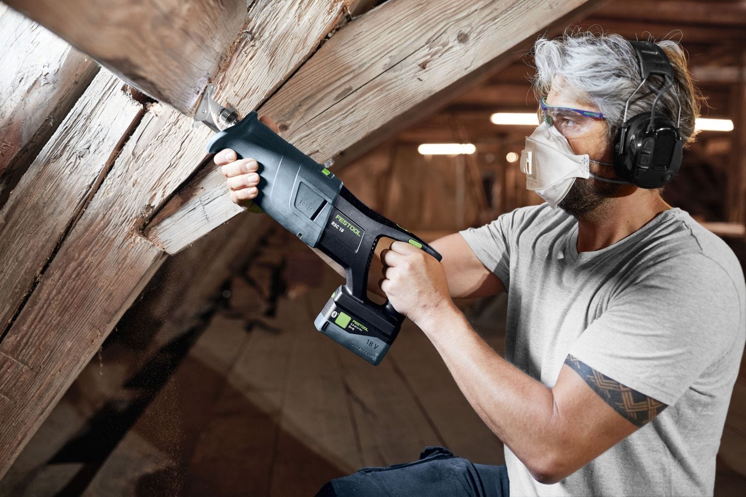 Festool 576950 RSC 18 EB-Basic Cordless Reciprocating Saw