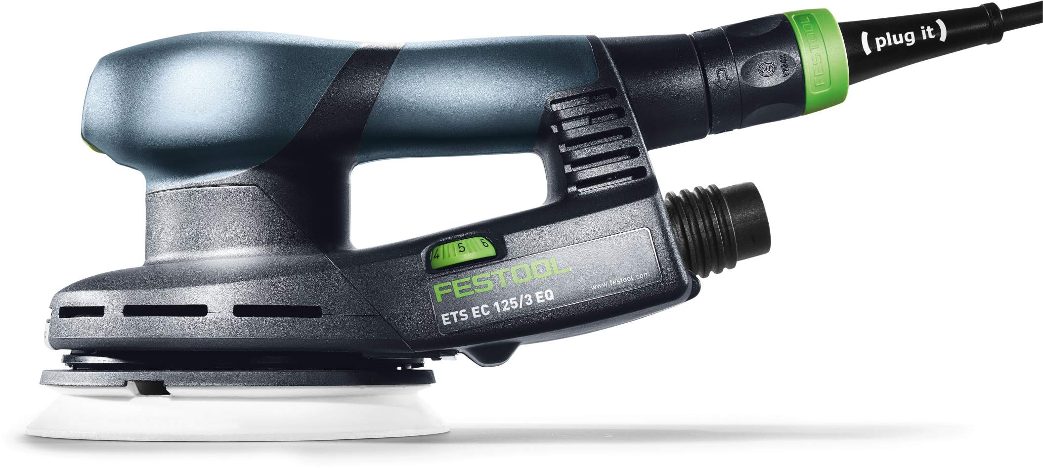 Festool ETS EC 125/3 EQ-Plus 125mm (5") Compact Brushless Finish Sander Set w/ Granat Abrasive Value Set Systainer