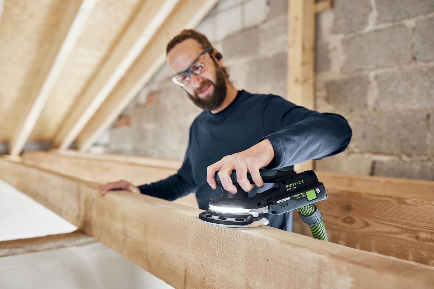 Festool Cordless 18V ETSC 2 150mm (6-in.) Sander Kit w/ 120-Piece GRANAT Abrasive Systainer Set