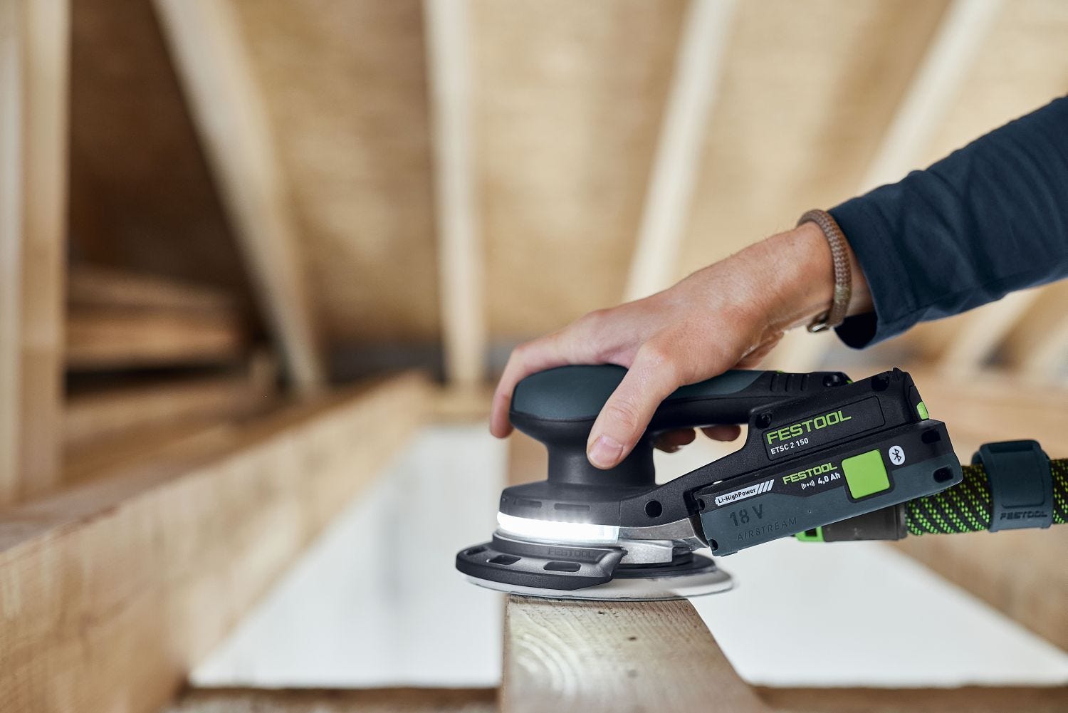 Festool Cordless 18V ETSC 2 150mm (6-in.) Sander w/ 120-Piece GRANAT Abrasive Systainer Set