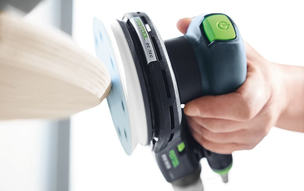 Festool ETS EC 125/3 EQ-Plus 125mm (5") Compact Brushless Finish Sander Set w/ Granat Abrasive Value Set Systainer
