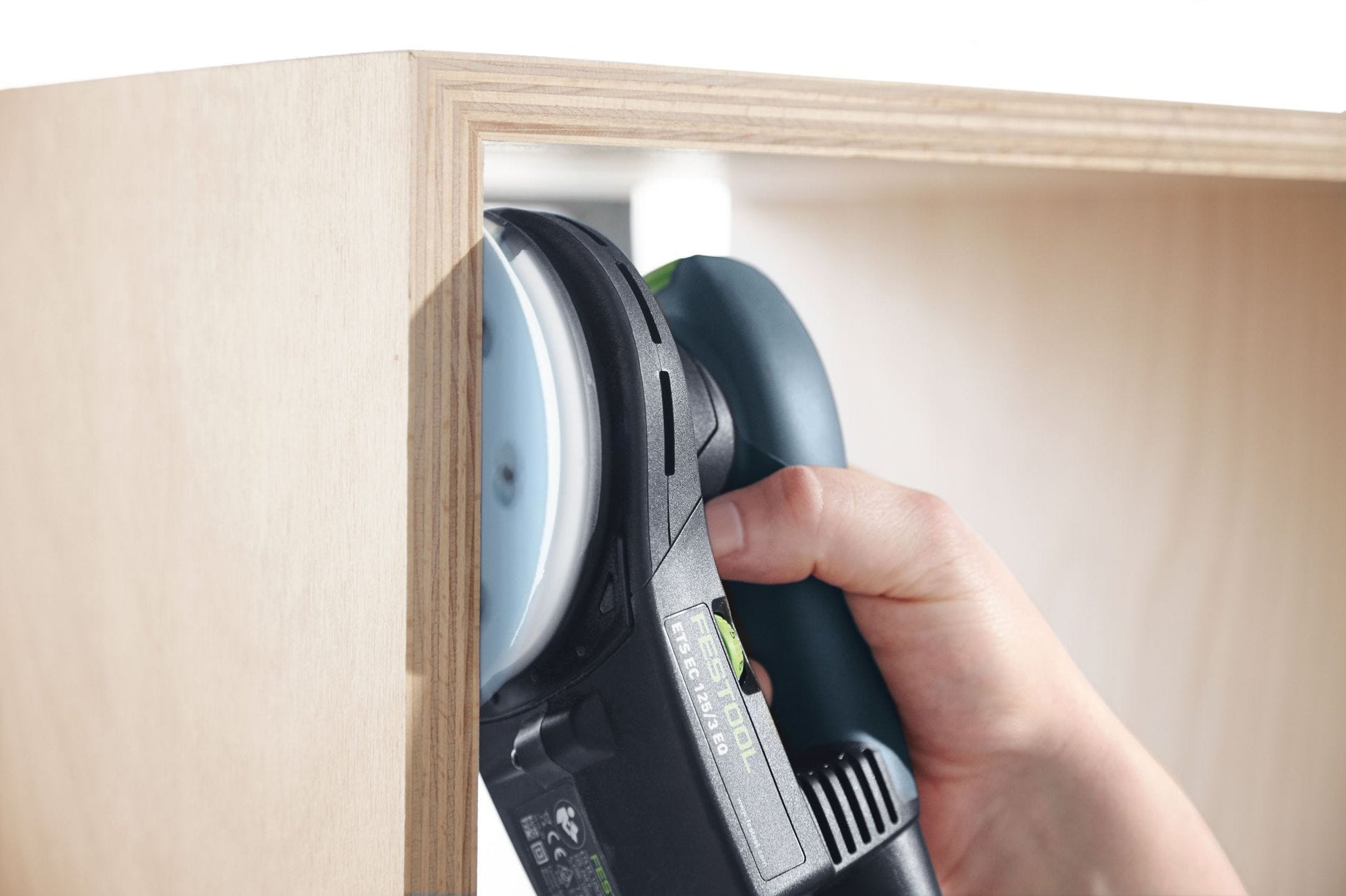 Festool ETS EC 125/3 EQ-Plus 125mm (5") Compact Brushless Finish Sander Set w/ Granat Abrasive Value Set Systainer