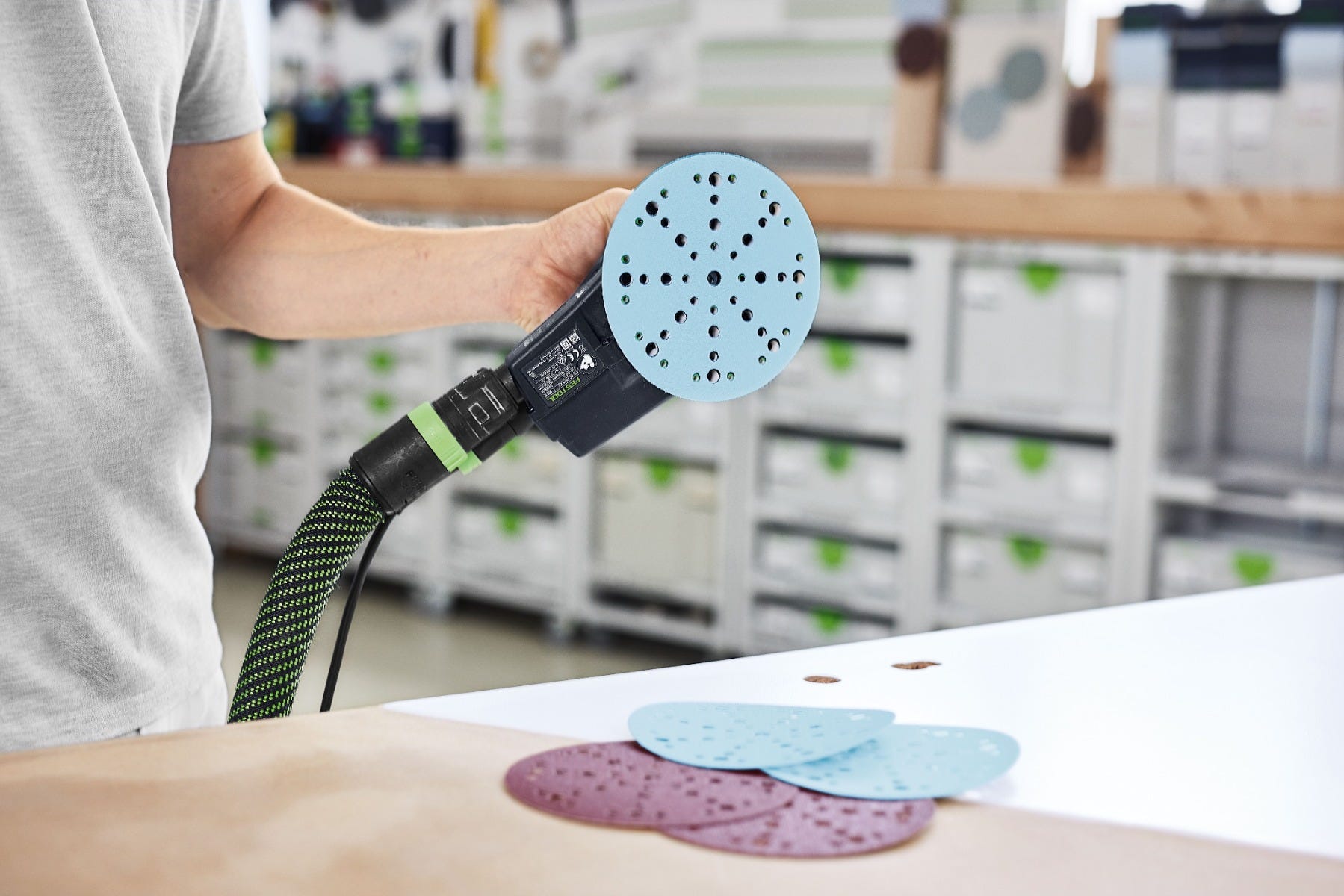 Festool 578166 D150 6-Inch Granat Abrasives 60/80/120/180/220/320-Grit 60-Piece Starter Set