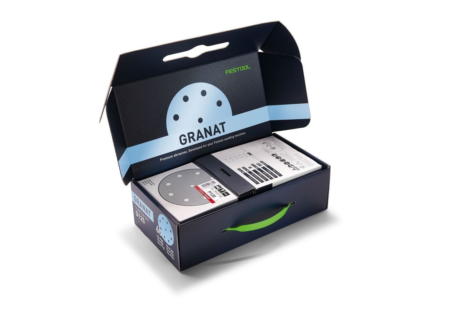 Festool Cordless 18V ETSC 2 125mm (5-in.) Sander w/ 60-Piece GRANAT Abrasive Starter Pack