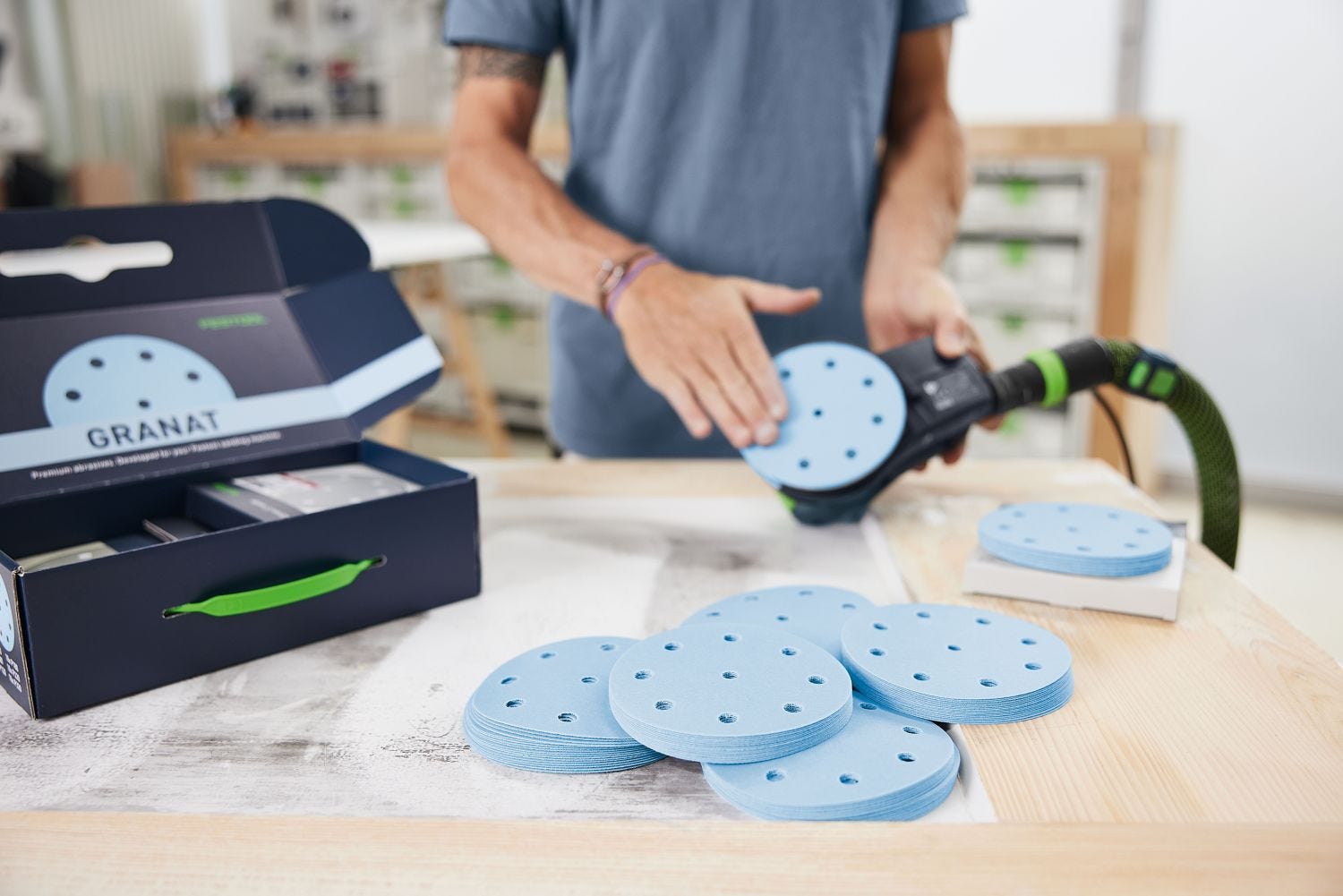 Festool 578668 D125 5-Inch Granat Abrasives 60/80/120/180/220/320-Grit 60-Piece Starter Set