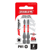 Diablo DPH12P2 2 in. #1 Phillips Drive Bit (2-Pack)