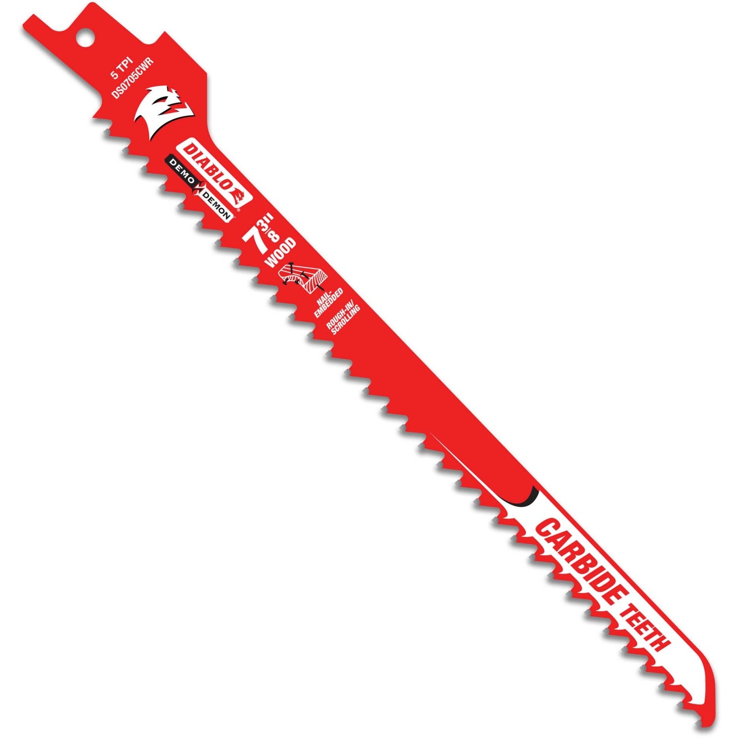 Diablo DS0705CWR3 7-3/8-Inch Demo-Demon Rough-In/Scrolling Carbide Reciprocating Blade
