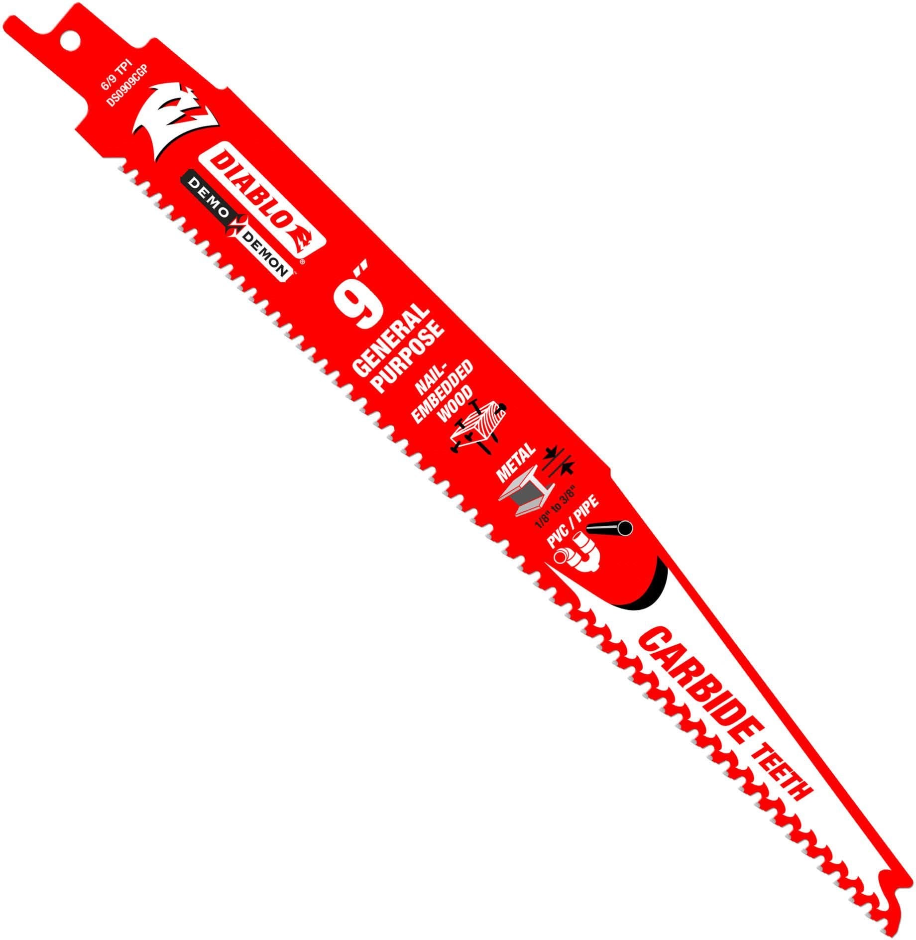 Diablo DS0909CGP 9-Inch Demo Demon Carbide General Purpose Recip