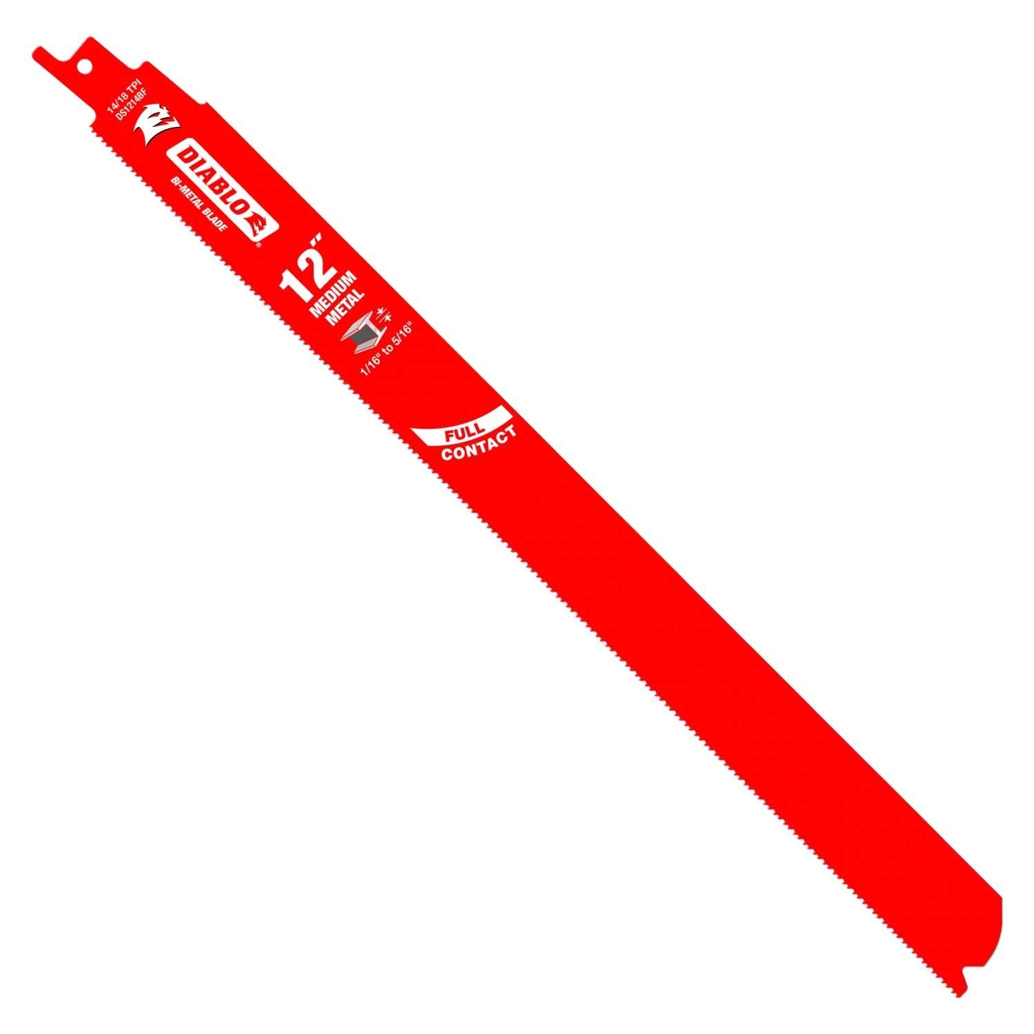 Diablo DS1214BF15 12 in. Bi-Metal Recip Blade for Medium Metal Cutting (1/16 in. to 5/16 in.) (15-Pack)