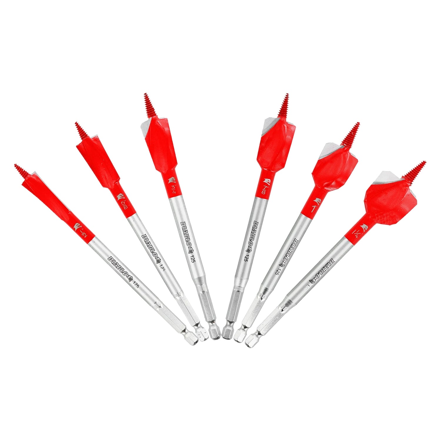 Diablo DSPD4920-S6 Demo Demon 6-Piece Spade Bit Set for Nail-Embedded Wood
