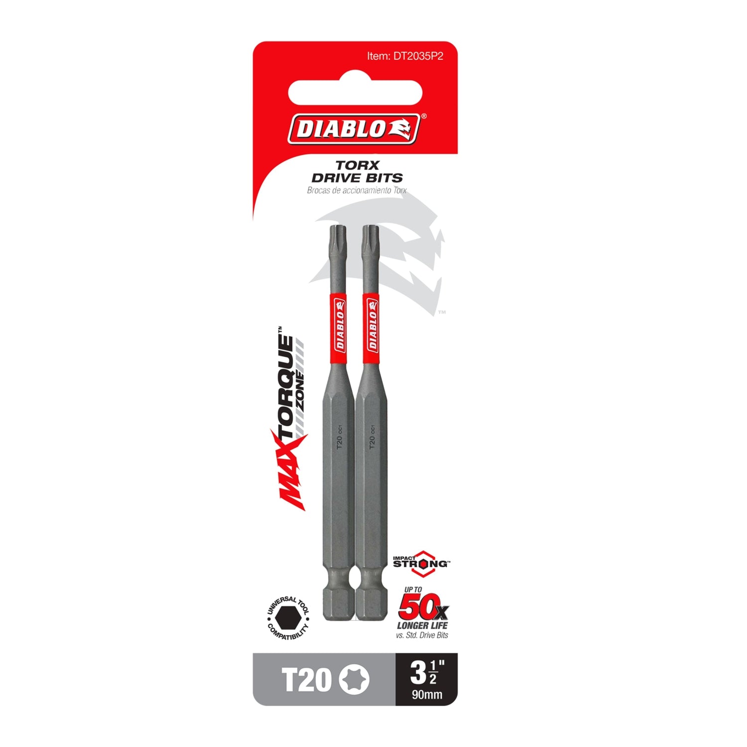 Diablo DT2035P2 3-1/2 in. T20 Torx Drive Bit (2-Pack)