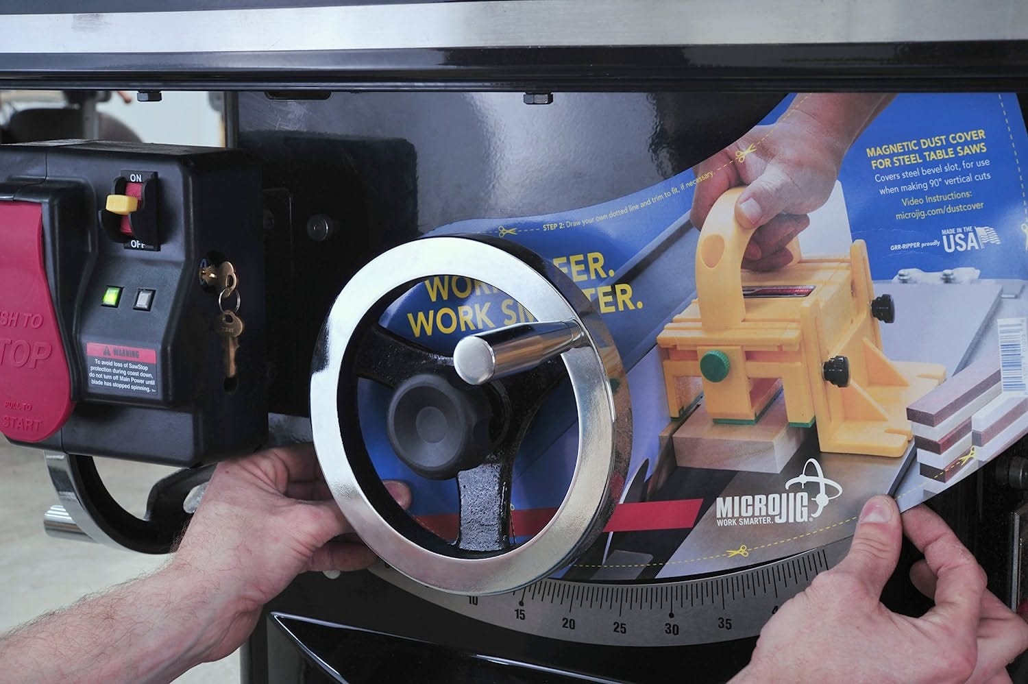 MicroJig MDC-17 Magnetic Dust Cover for Cabinet Saws
