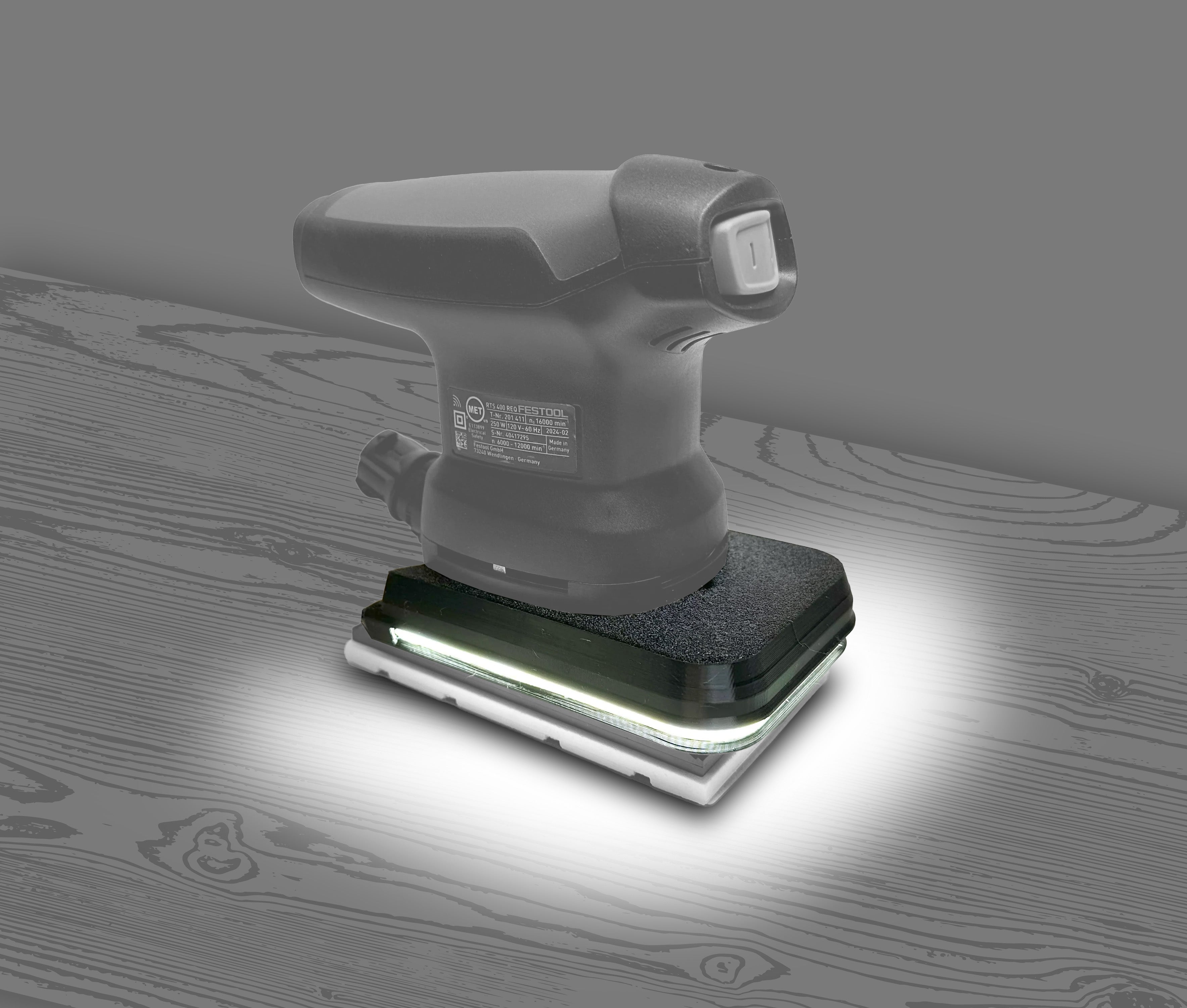 Tool Nut Corded LED Light for Festool RTS 400 Sander