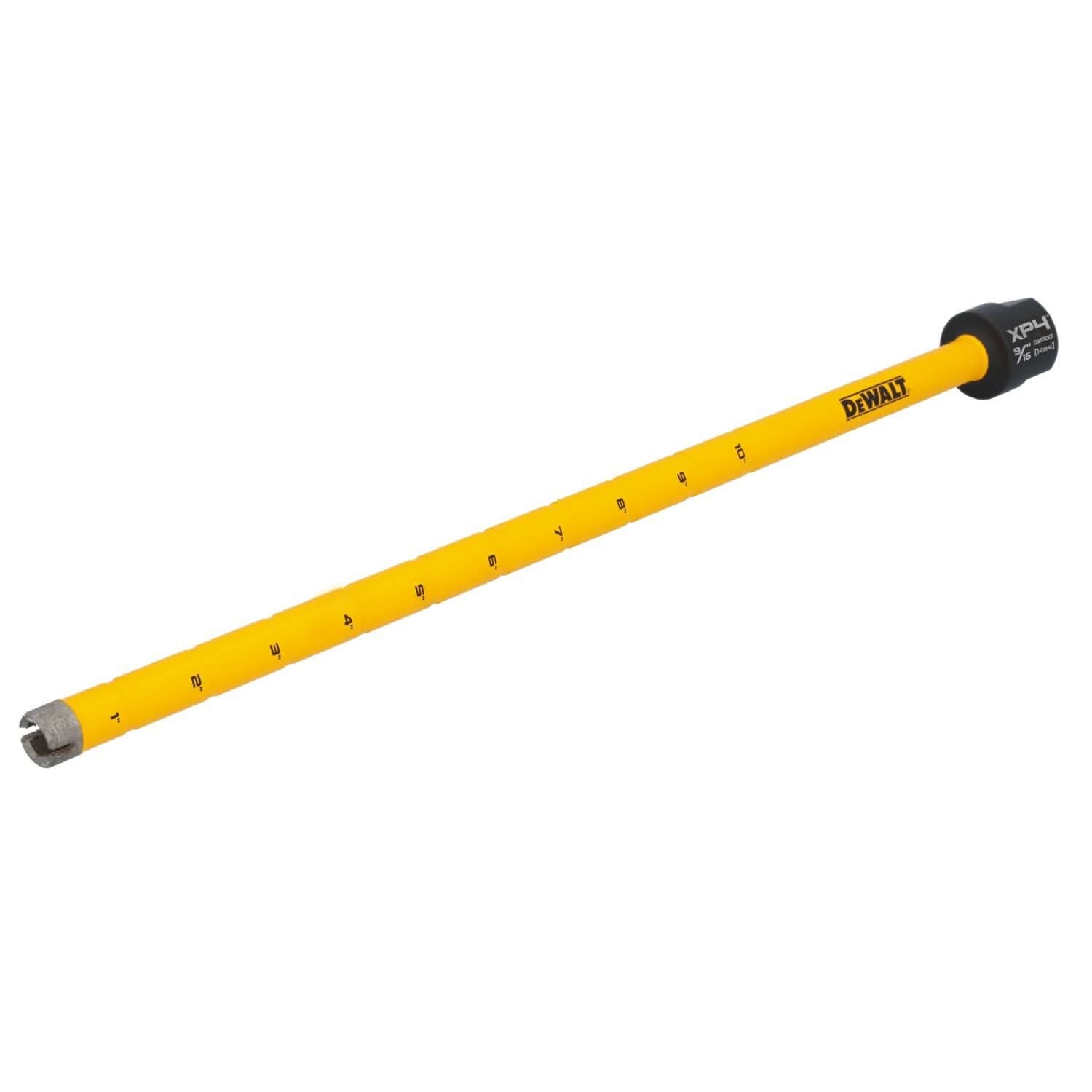 DeWalt DW55001 Diamond Core Drilling Bit, Crown Segment, 9/16 in. (Dia) x 14 in. (L), 5/8 in.-11 Thread