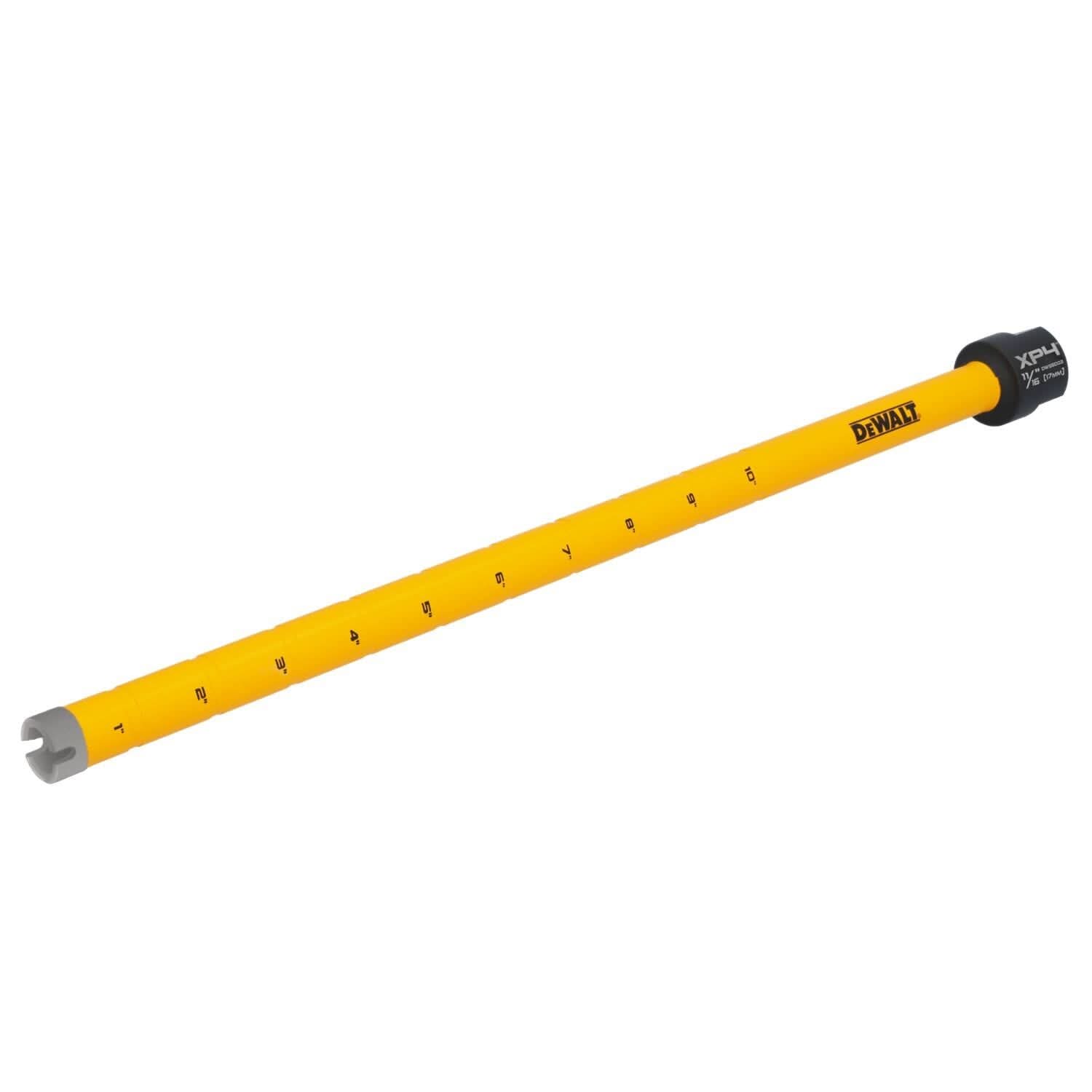 DeWalt DW55003 Diamond Core Drilling Bit, Crown Segment, 11/16 in. (Dia) x 14 in. (L), 5/8 in.-11 Thread