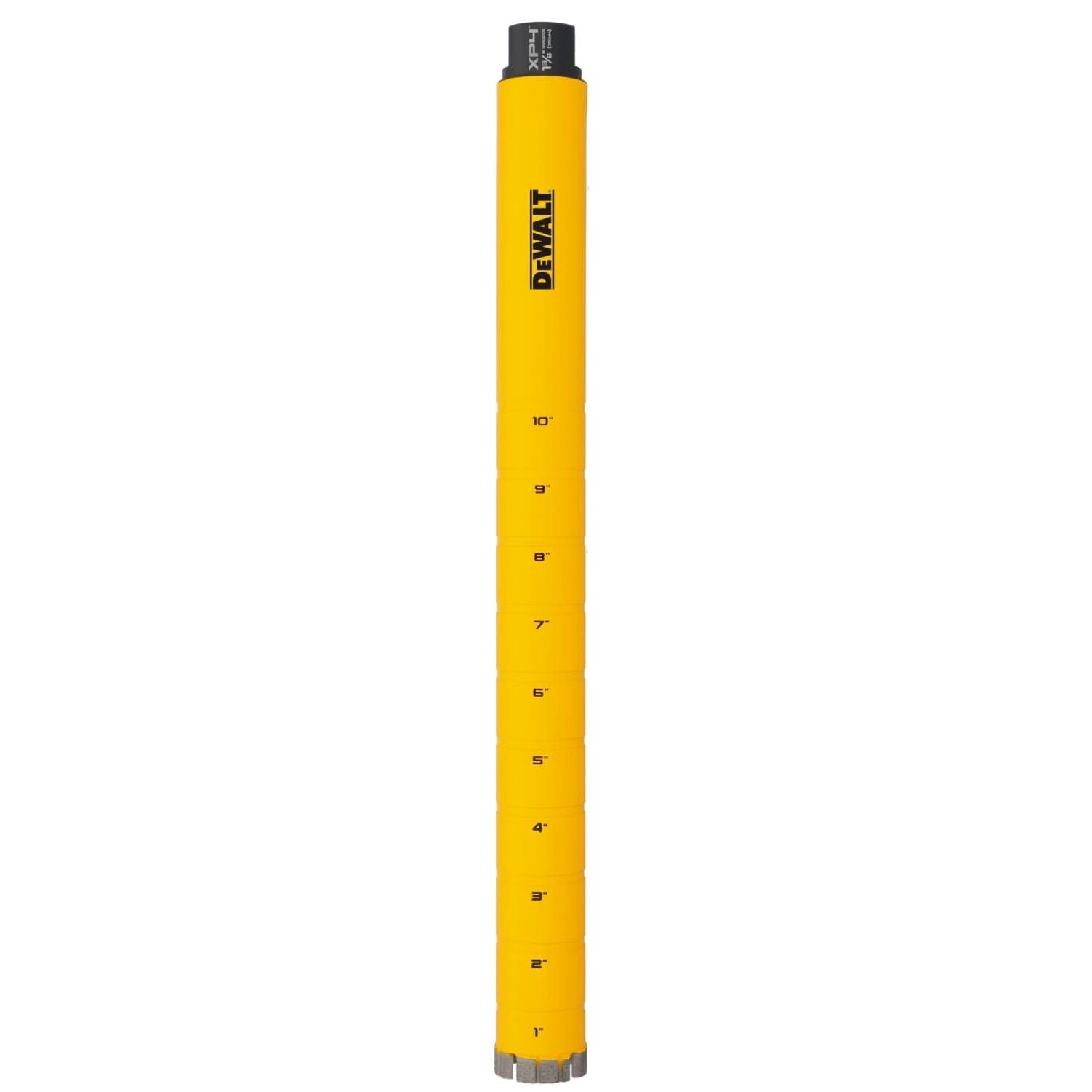 DeWalt DW55009 Diamond Core Drilling Bit, Turbo Segment, 1-3/8 in. (Dia) x 14 in. (L), 5/8 in.-11 Thread