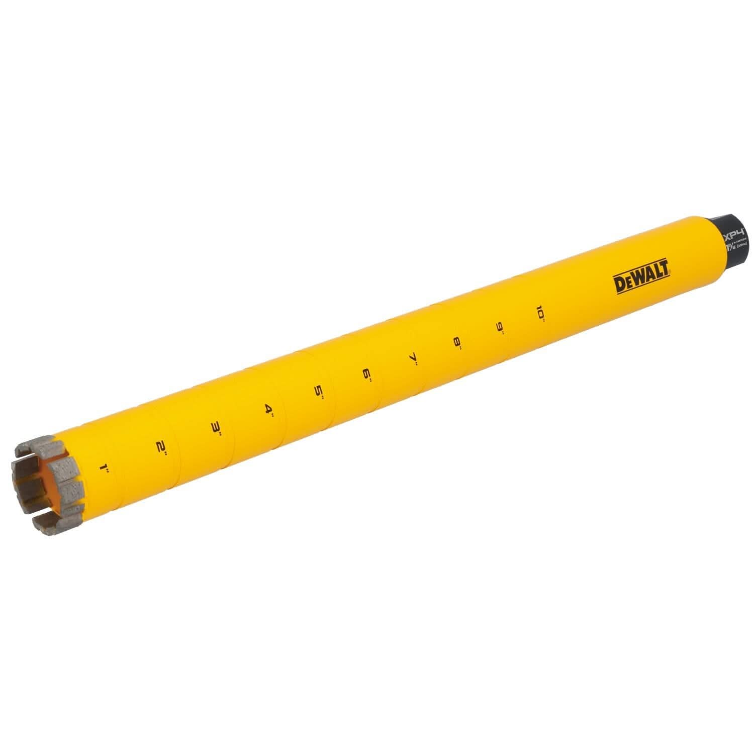DeWalt DW55009 Diamond Core Drilling Bit, Turbo Segment, 1-3/8 in. (Dia) x 14 in. (L), 5/8 in.-11 Thread