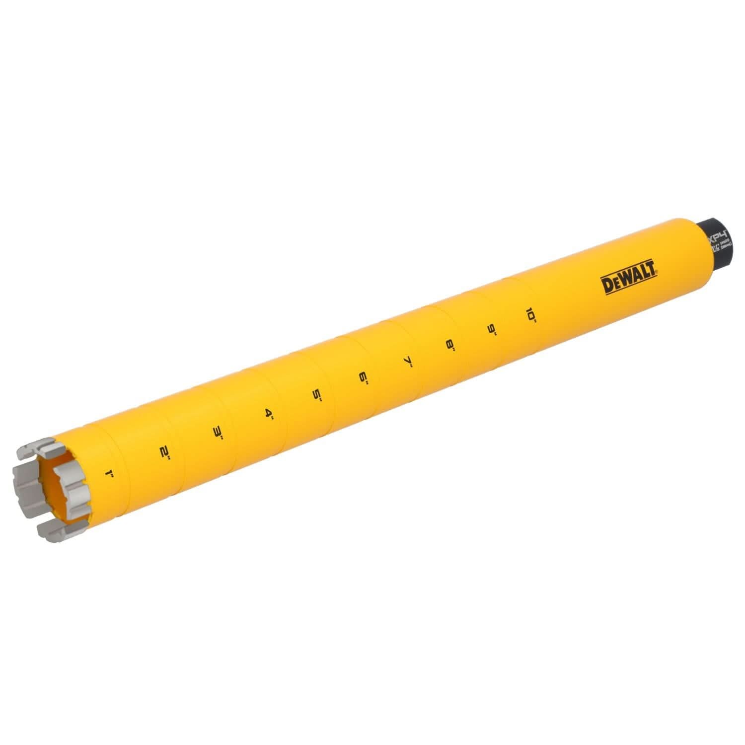 DeWalt DW55010 Diamond Core Drilling Bit, Turbo Segment, 1-1/2 in. (Dia) x 14 in. (L), 5/8 in.-11 Thread