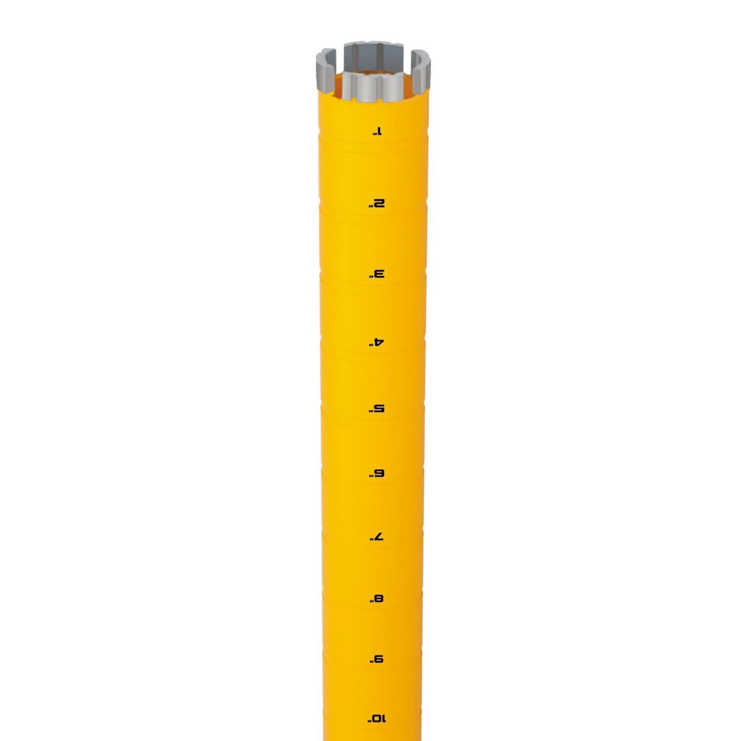 DeWalt DW55010 Diamond Core Drilling Bit, Turbo Segment, 1-1/2 in. (Dia) x 14 in. (L), 5/8 in.-11 Thread