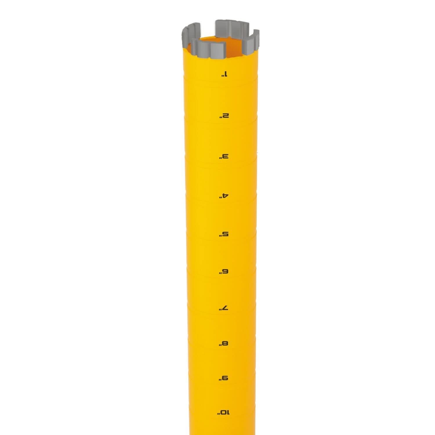 DeWalt DW55011 Diamond Core Drilling Bit, Turbo Segment, 1-3/4 in. (Dia) x 14 in. (L), 1-1/4 in.-7 Thread