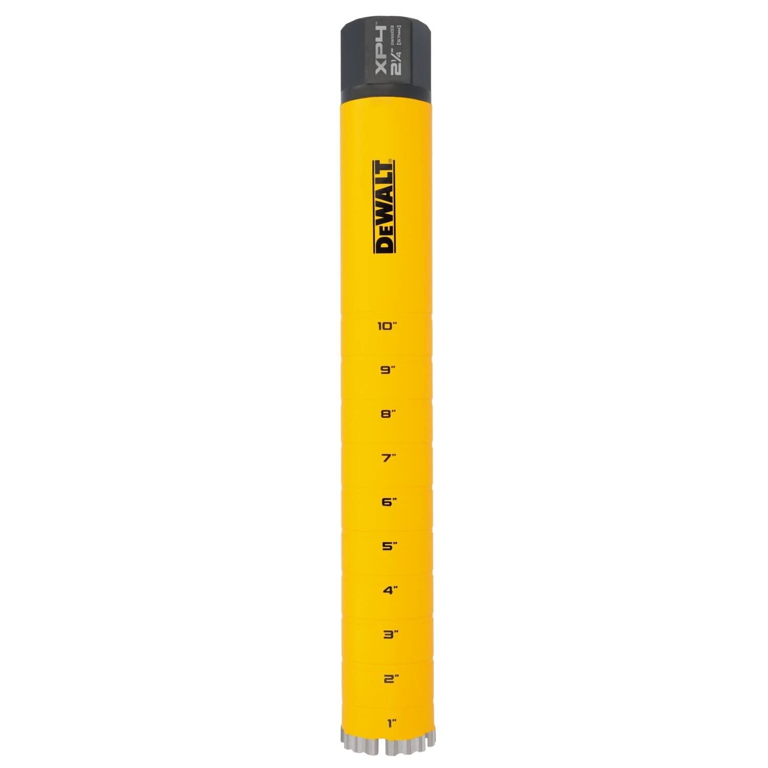 DeWalt DW55013 Diamond Core Drilling Bit, Turbo Segment, 2-1/4 in. (Dia) x 14 in. (L), 1-1/4 in.-7 Thread