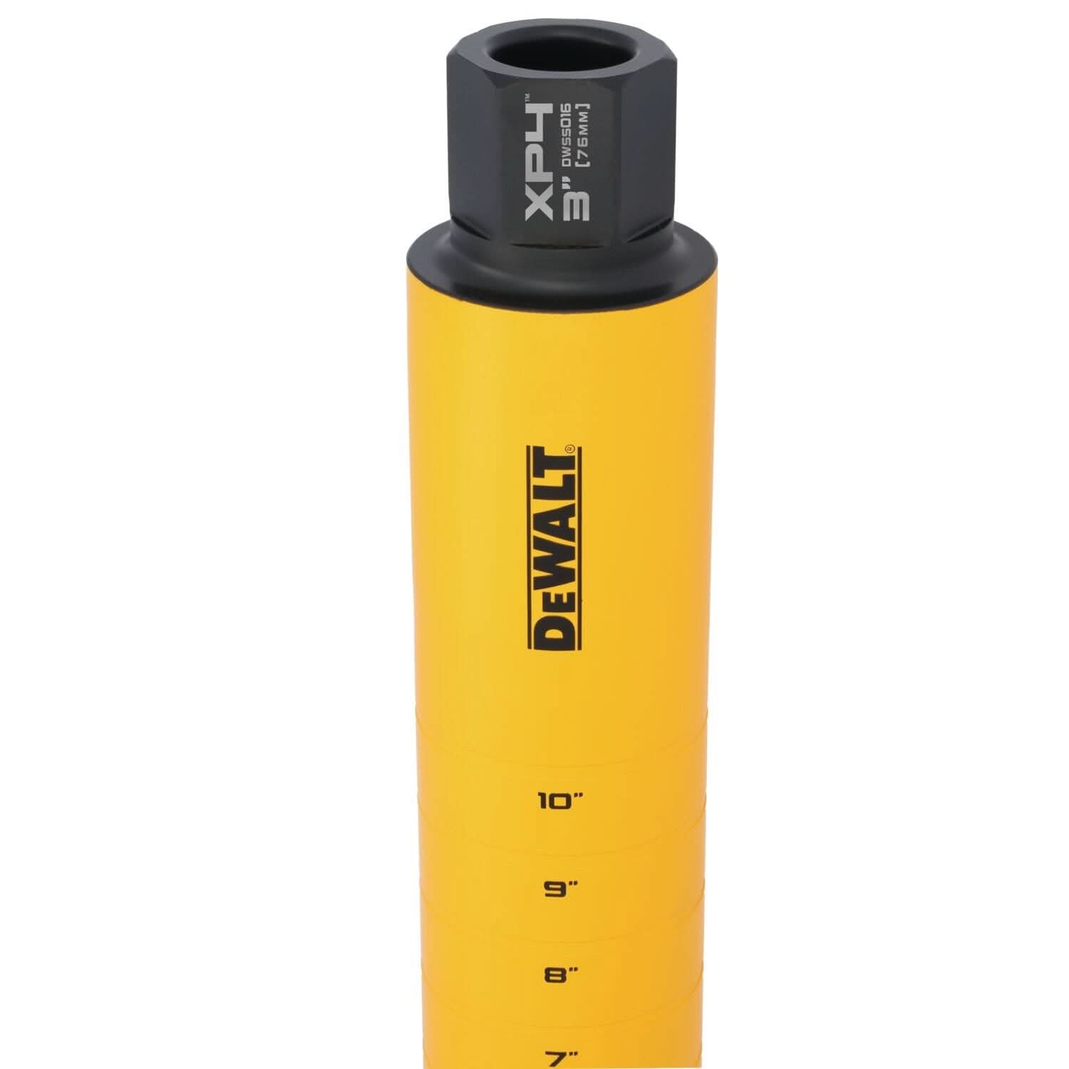 DeWalt DW55016 Diamond Core Drilling Bit, Turbo Segment, 3 in. (Dia) x 14 in. (L), 1-1/4 in.-7 Thread