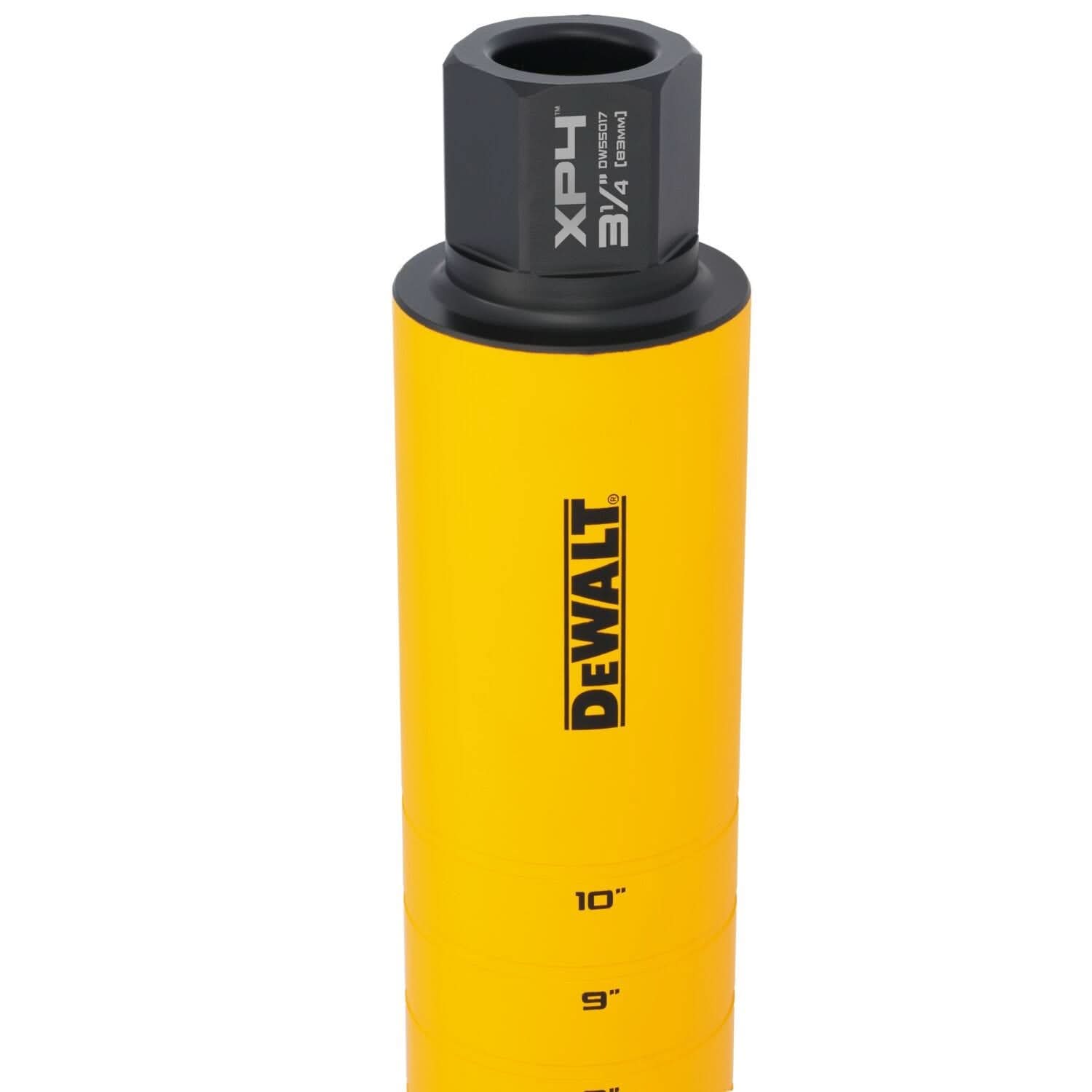 DeWalt DW55017 Diamond Core Drilling Bit, Turbo Segment, 3-1/4 in. (Dia) x 14 in. (L), 1-1/4 in.-7 Thread