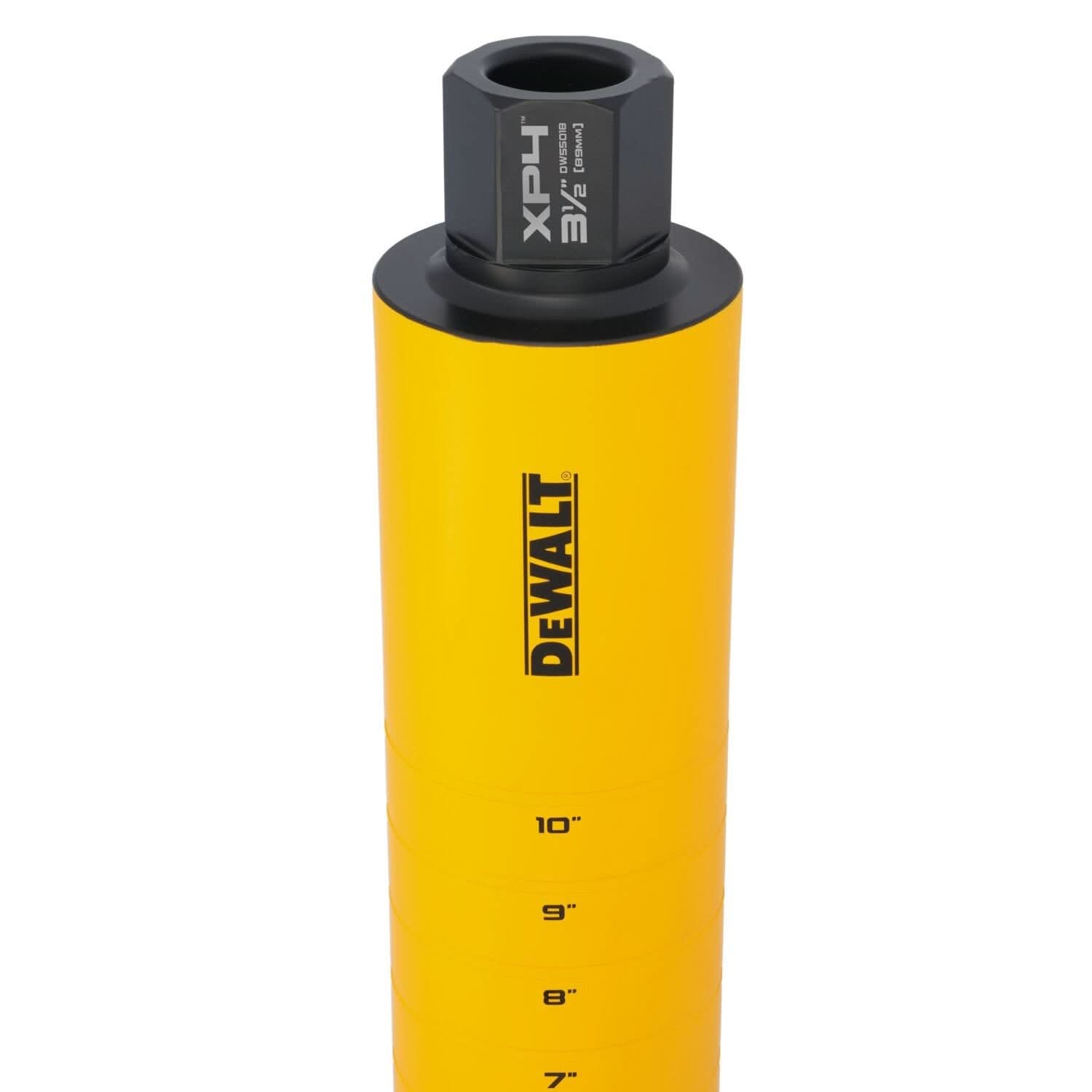 DeWalt DW55018 Diamond Core Drilling Bit, Turbo Segment, 3-1/2 in. (Dia) x 14 in. (L), 1-1/4 in.-7 Thread
