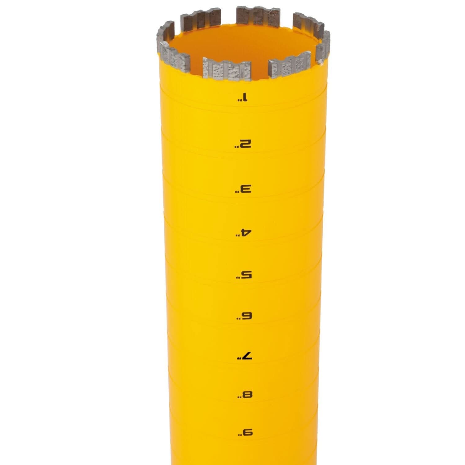 DeWalt DW55018 Diamond Core Drilling Bit, Turbo Segment, 3-1/2 in. (Dia) x 14 in. (L), 1-1/4 in.-7 Thread