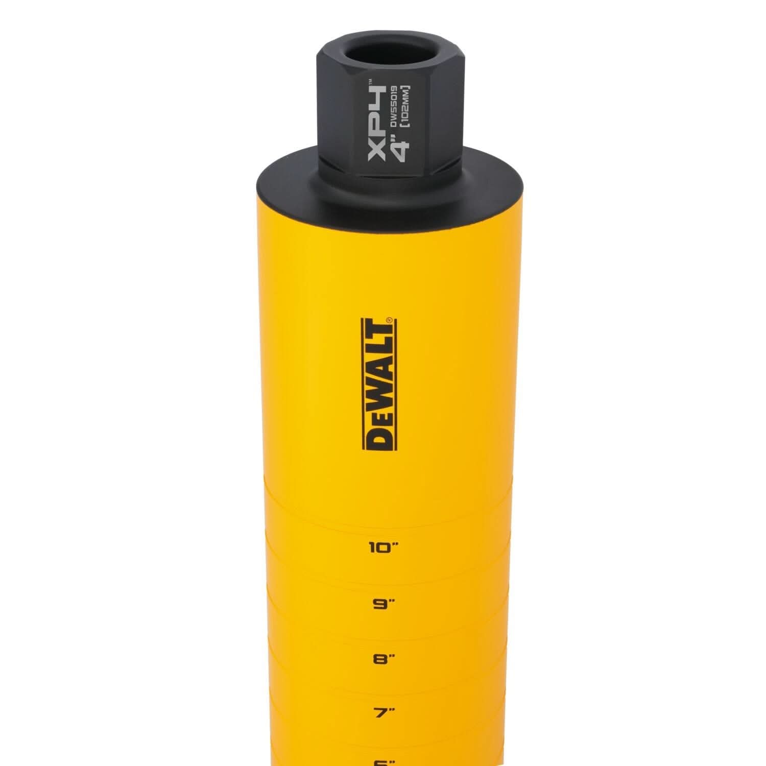 DeWalt DW55019 Diamond Core Drilling Bit, Turbo Segment, 4 in. (Dia) x 14 in. (L), 1-1/4 in.-7 Thread