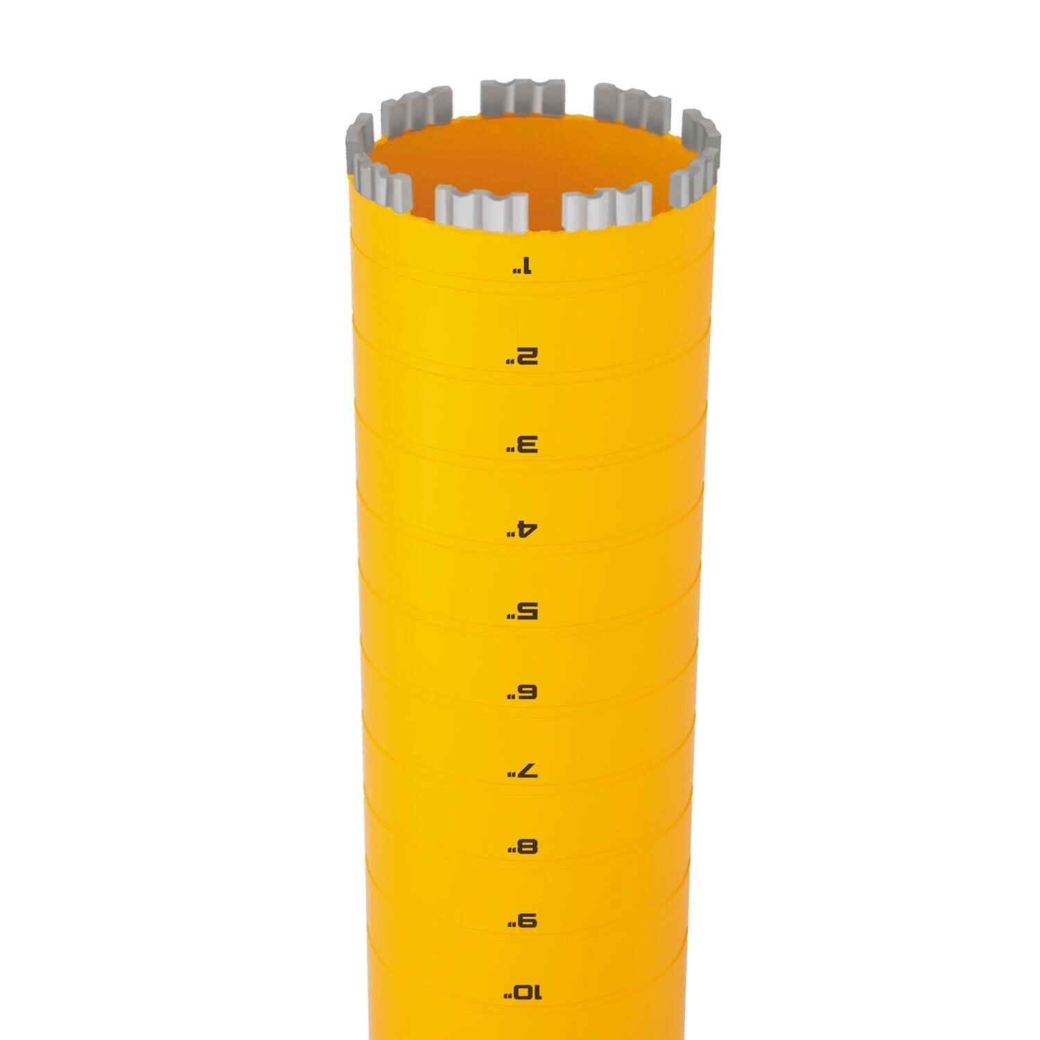 DeWalt DW55019 Diamond Core Drilling Bit, Turbo Segment, 4 in. (Dia) x 14 in. (L), 1-1/4 in.-7 Thread