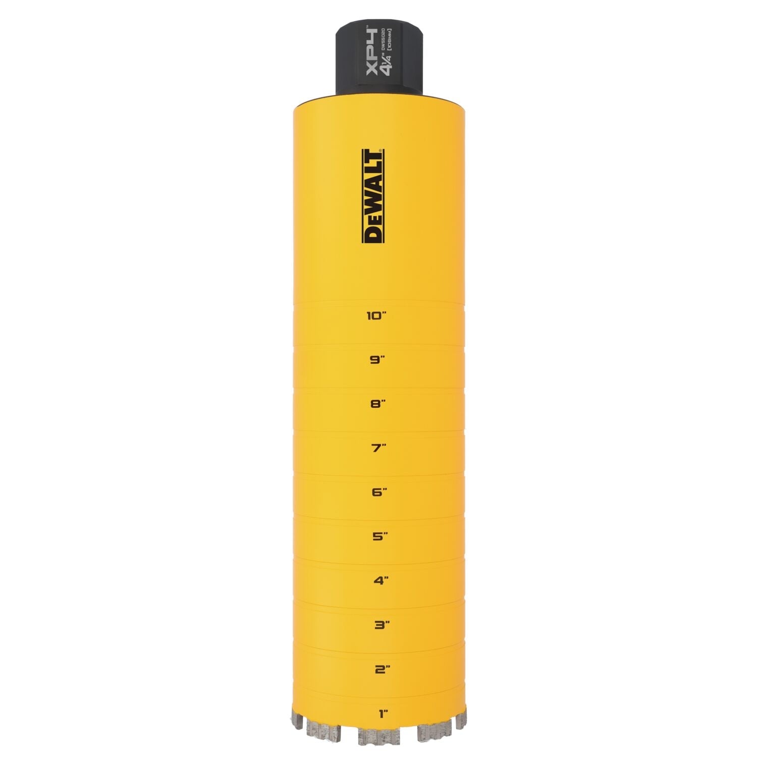 DeWalt DW55020 Diamond Core Drilling Bit, Turbo Segment, 4-1/4 in. (Dia) x 14 in. (L), 1-1/4 in.-7 Thread