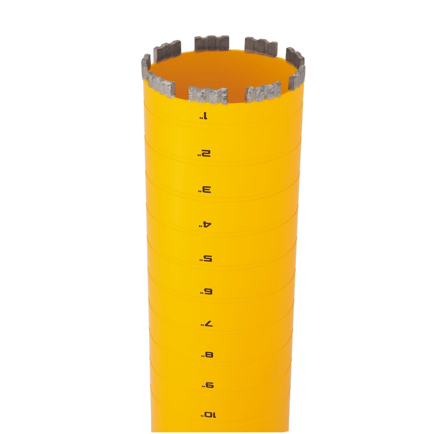 DeWalt DW55020 Diamond Core Drilling Bit, Turbo Segment, 4-1/4 in. (Dia) x 14 in. (L), 1-1/4 in.-7 Thread