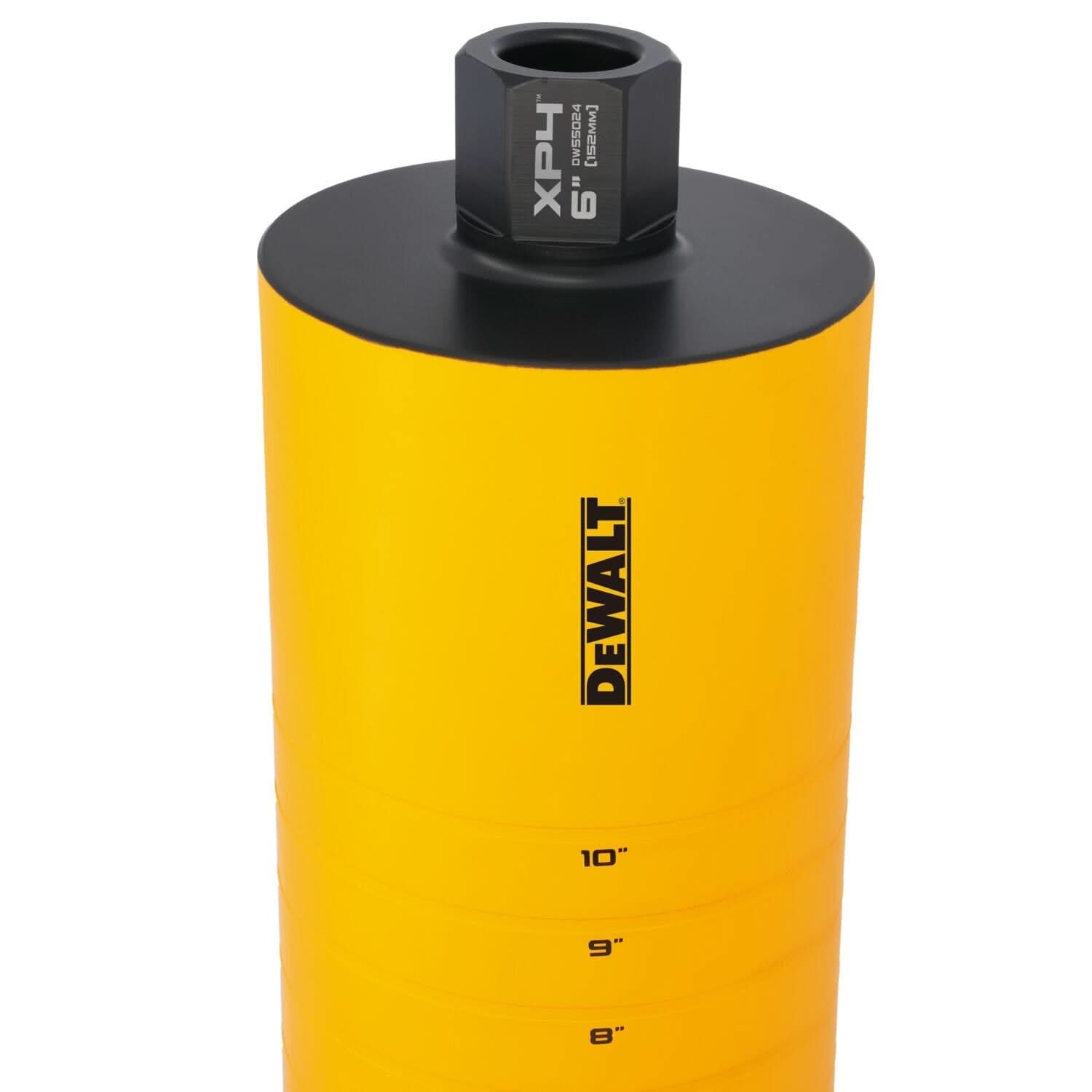 DeWalt DW55024 Diamond Core Drilling Bit, Turbo Segment, 6 in. (Dia) x 14 in. (L), 1-1/4 in.-7 Thread