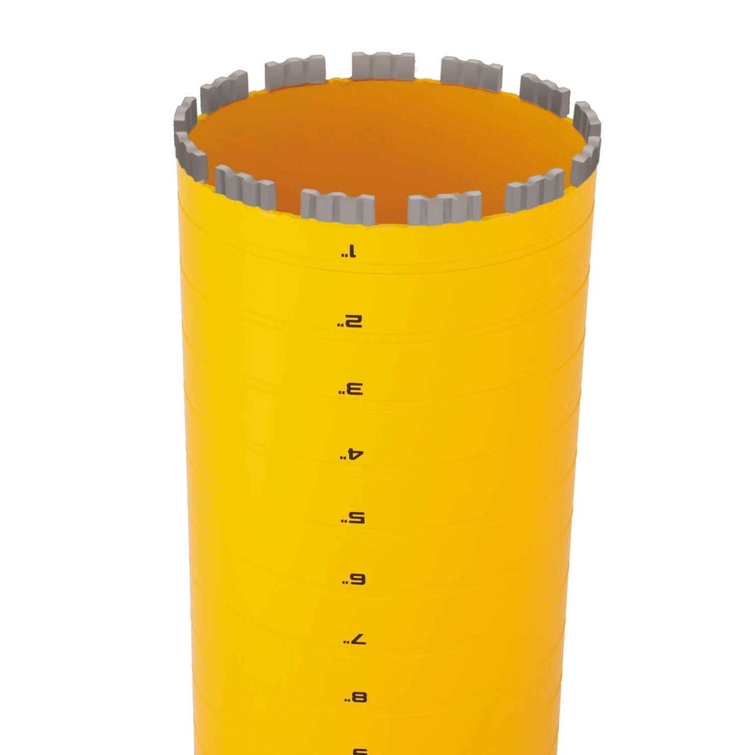 DeWalt DW55024 Diamond Core Drilling Bit, Turbo Segment, 6 in. (Dia) x 14 in. (L), 1-1/4 in.-7 Thread