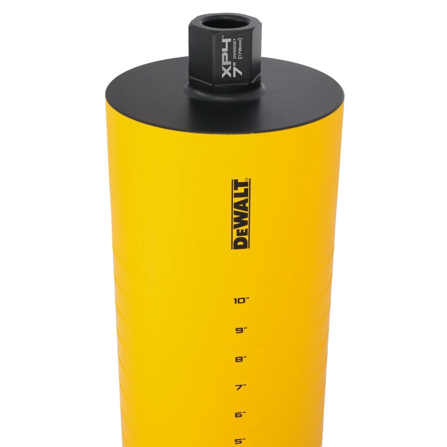 DeWalt DW55027 Diamond Core Drilling Bit, Turbo Segment, 7 in. (Dia) x 14 in. (L), 1-1/4 in.-7 Thread