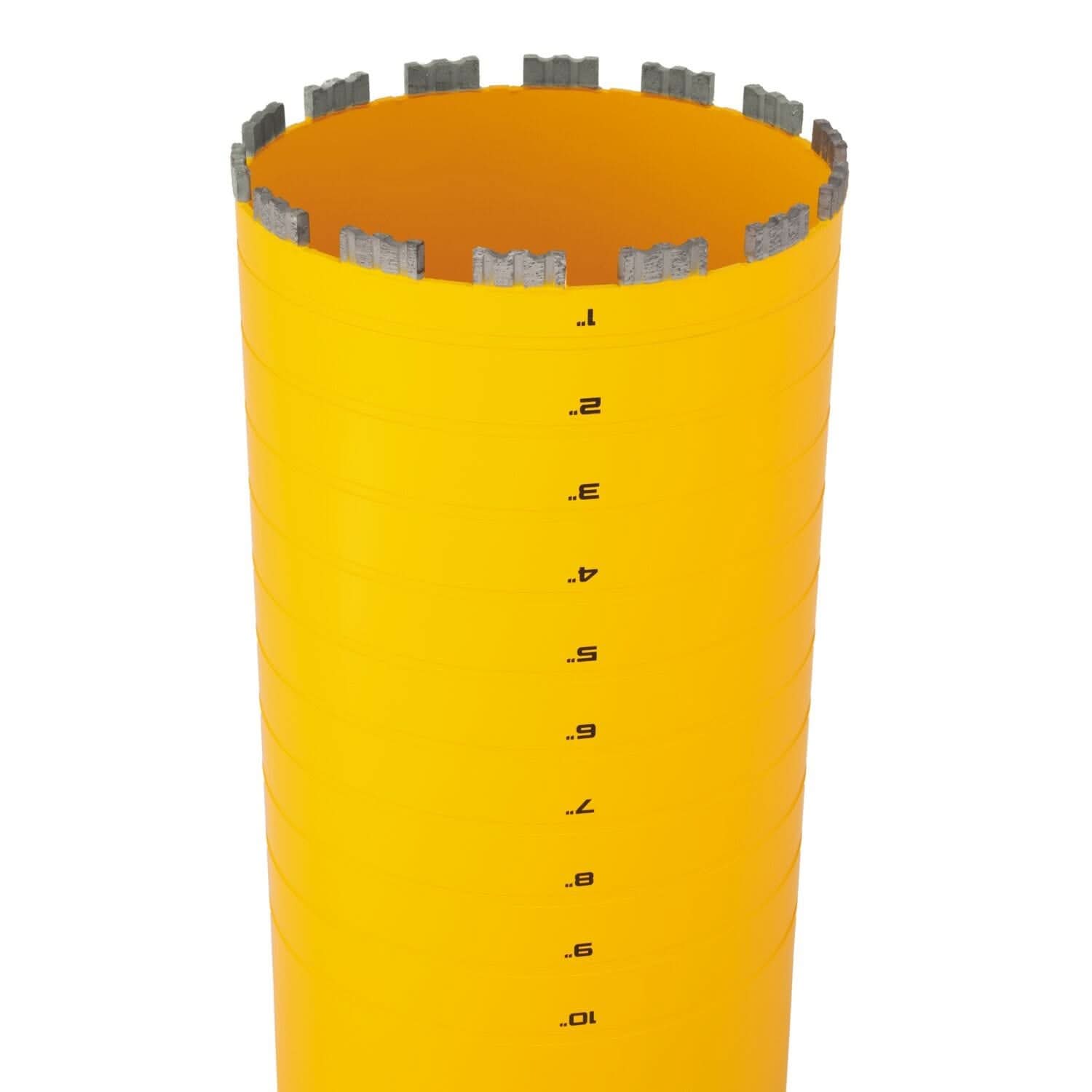 DeWalt DW55027 Diamond Core Drilling Bit, Turbo Segment, 7 in. (Dia) x 14 in. (L), 1-1/4 in.-7 Thread