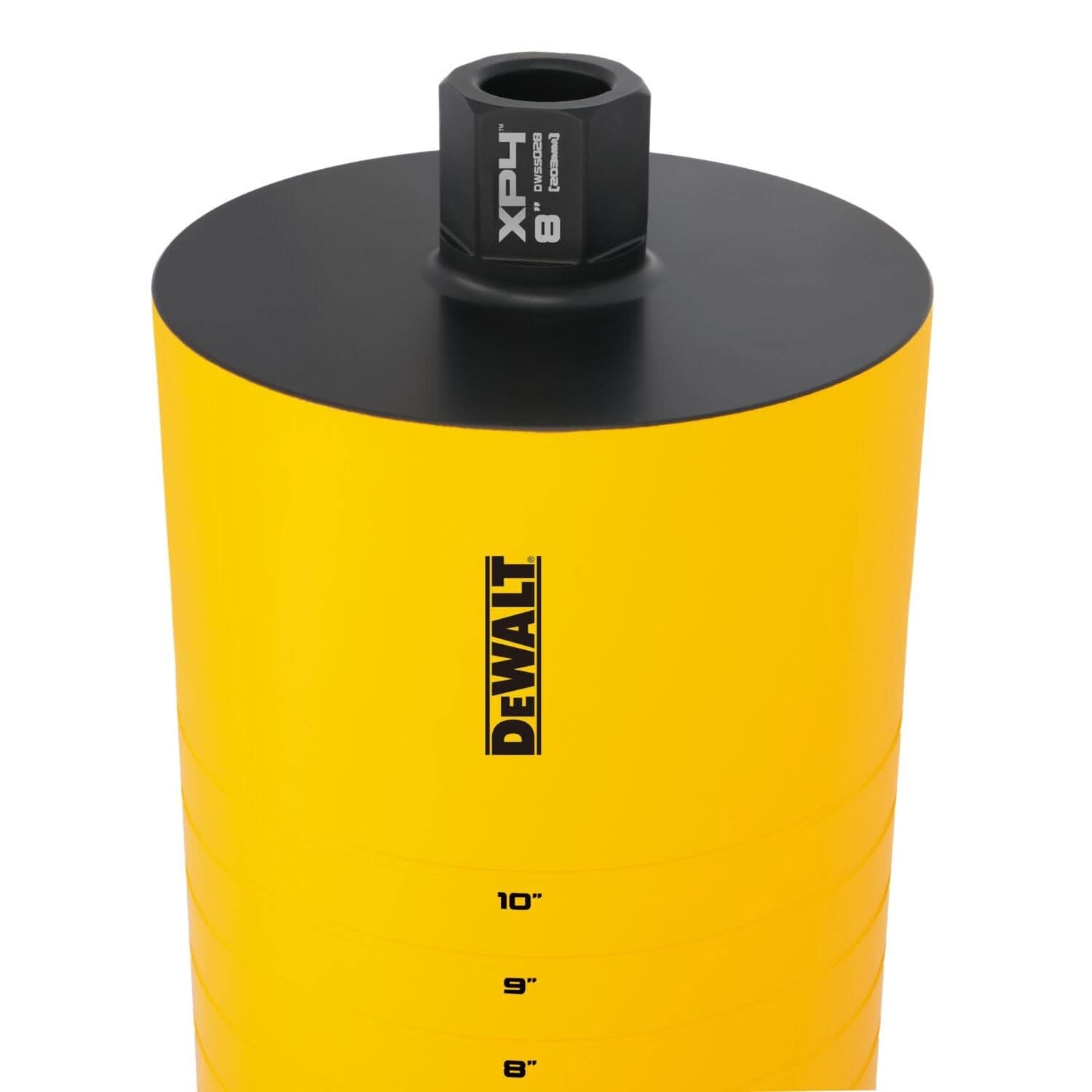 DeWalt DW55028 Diamond Core Drilling Bit, Turbo Segment, 8 in. (Dia) x 14 in. (L), 1-1/4 in.-7 Thread