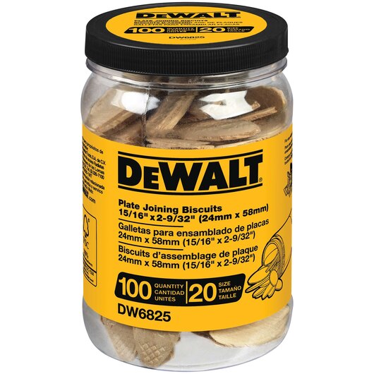 DeWALT DW6825 No. 20 Size Biscuits, 100-Pack