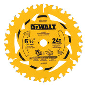DeWalt DWA261224B10 6-1/2 in. 24T Carbide-Tipped Framing Saw Blade (10-Pack)