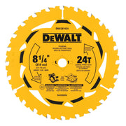 DeWalt DWA281424 8-1/4 in. 24T Carbide-Tipped Framing Saw Blade